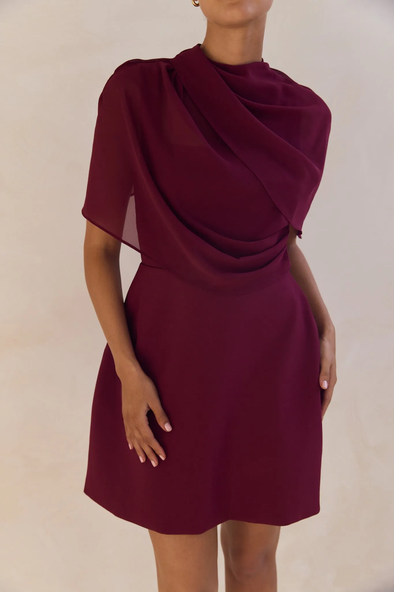 Pixie Mini Dress (Wine) sold by Runway Scout product image thumbnail 3