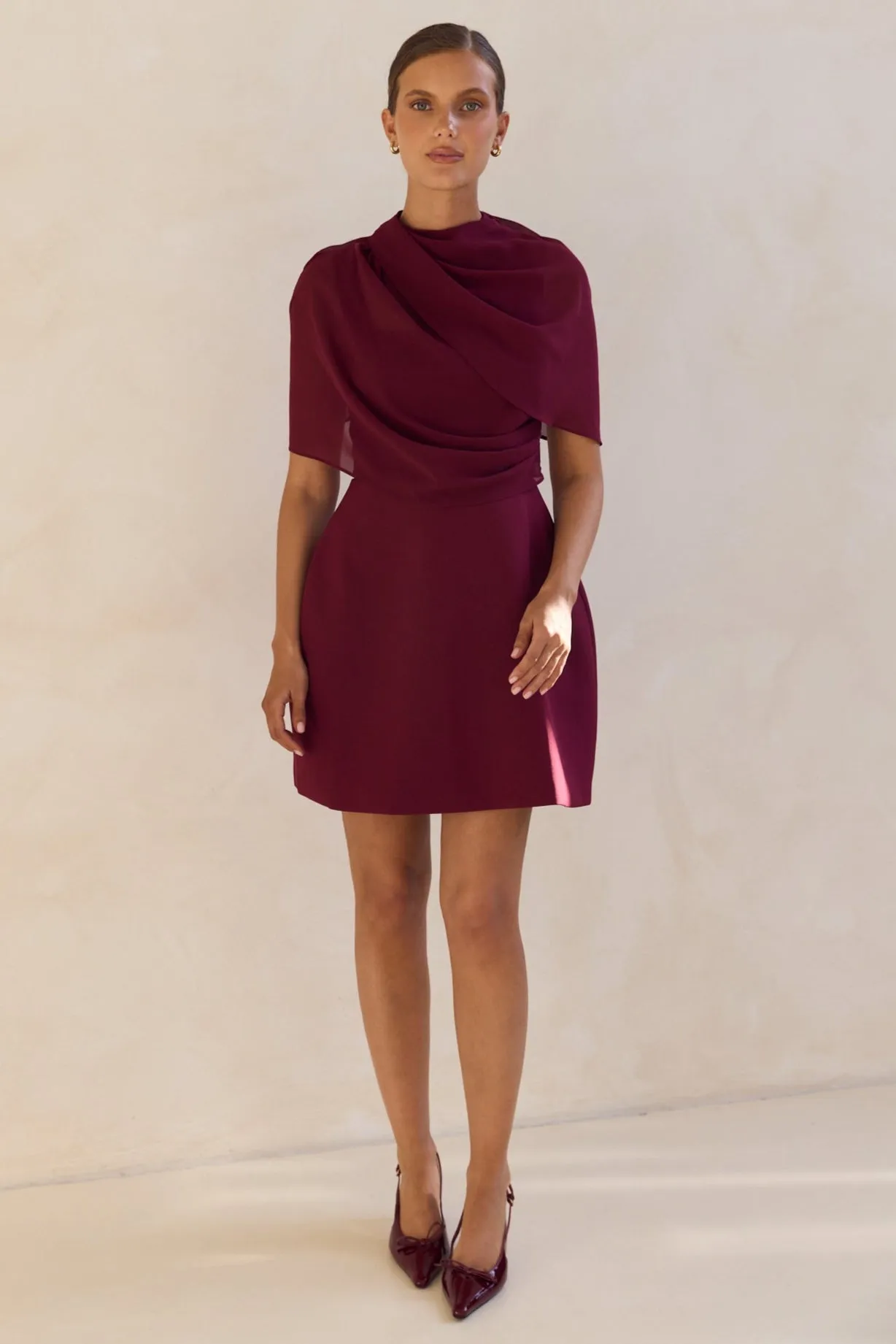Pixie Mini Dress (Wine) sold by Runway Scout product image thumbnail 4