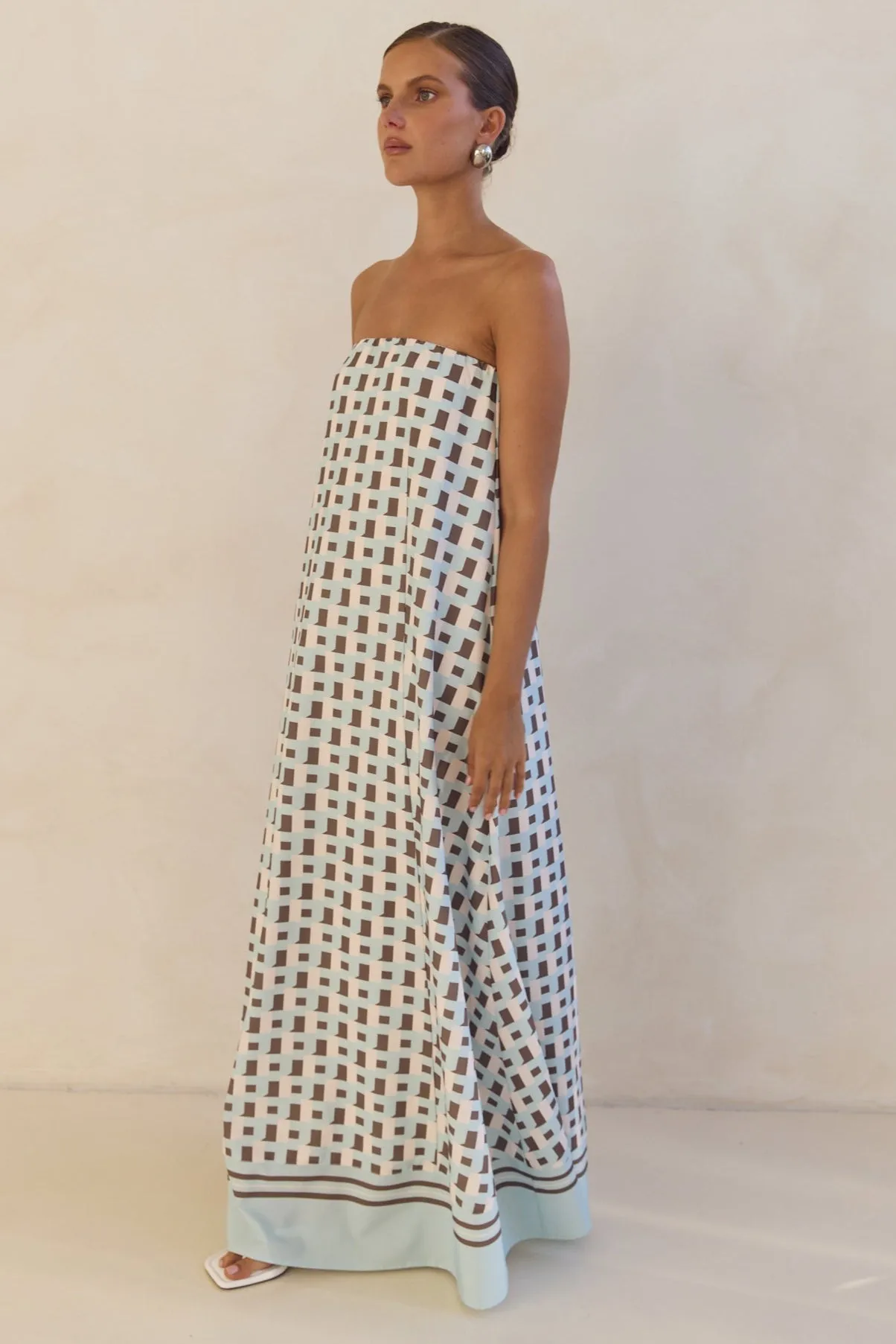 Siena Maxi Dress (Aqua) sold by Runway Scout product image thumbnail 5