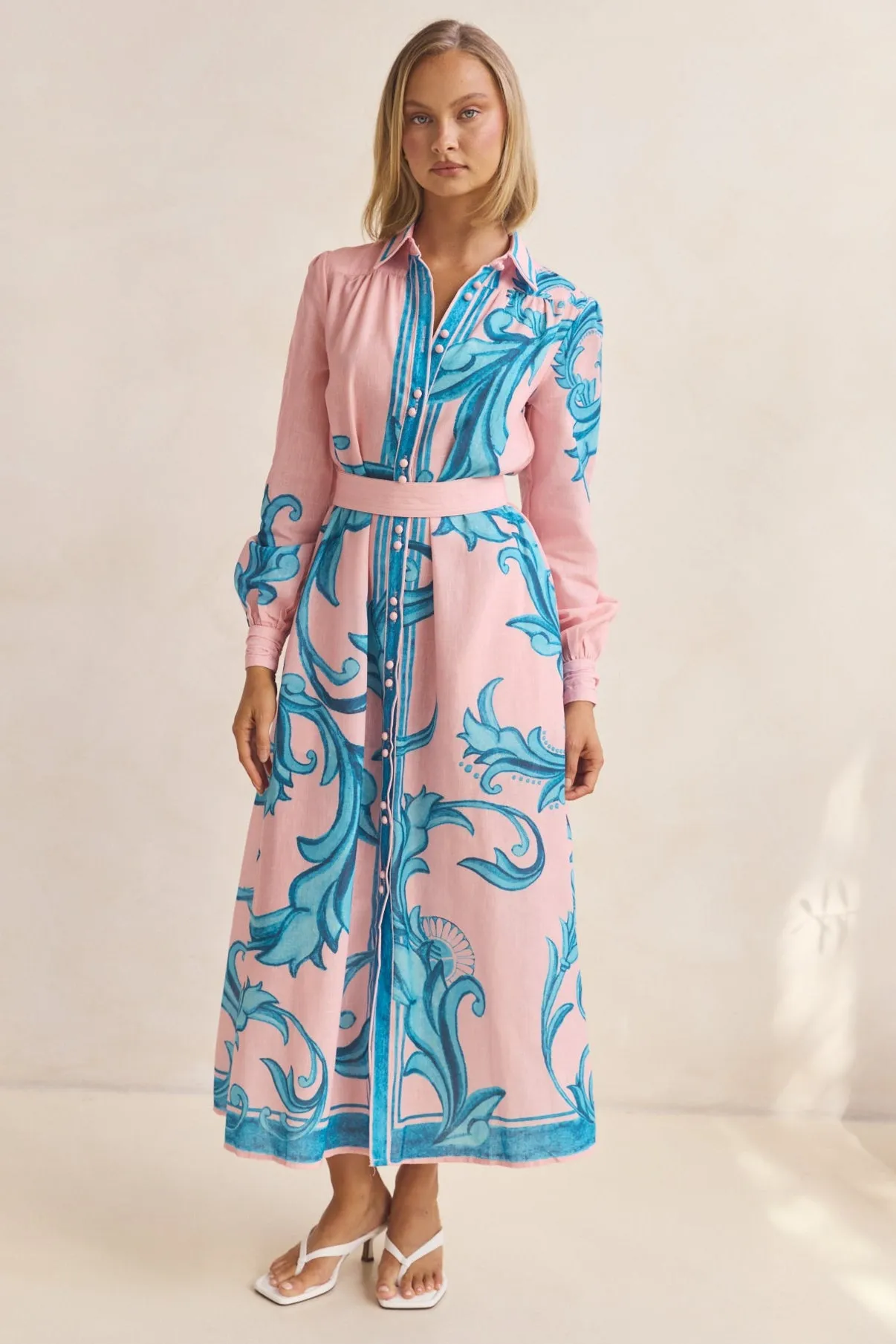 Lyra Maxi Dress (Pink/Blue) sold by Runway Scout product image thumbnail 2