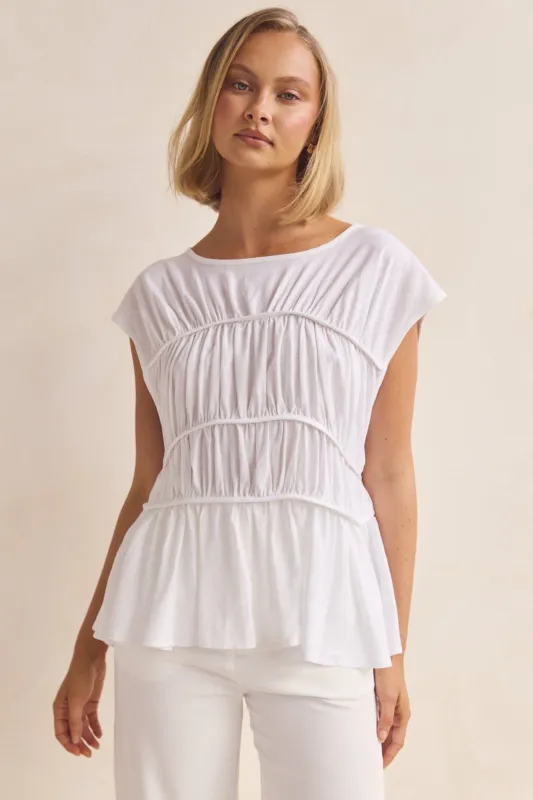 Katia Top (White) sold by Runway Scout