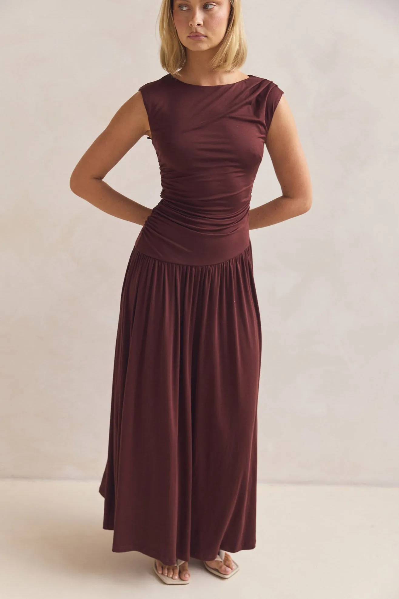 Naomi Maxi Dress (Chocolate) sold by Runway Scout product image thumbnail 2