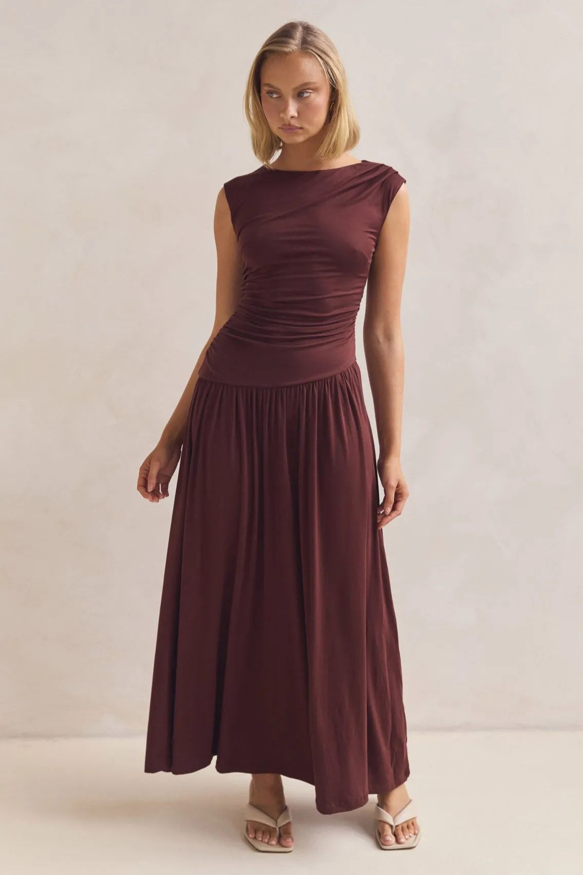 Naomi Maxi Dress (Chocolate) sold by Runway Scout product image thumbnail 3