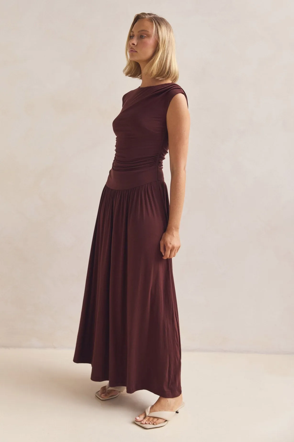 Naomi Maxi Dress (Chocolate) sold by Runway Scout product image thumbnail 4