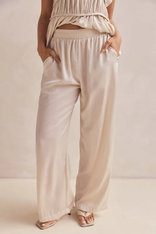Talia Pant (Champagne) sold by Runway Scout