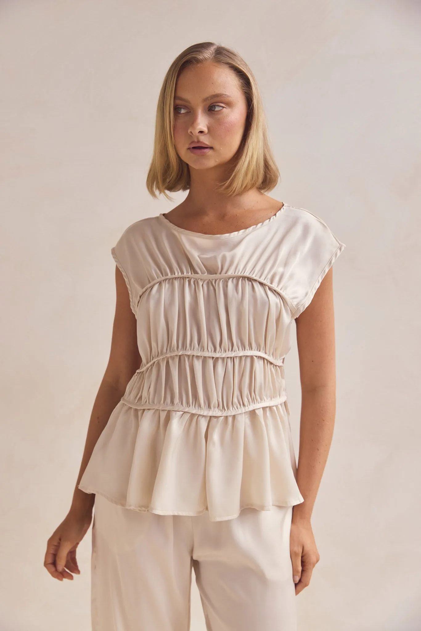 Talia Top (Champagne) sold by Runway Scout product image thumbnail 2