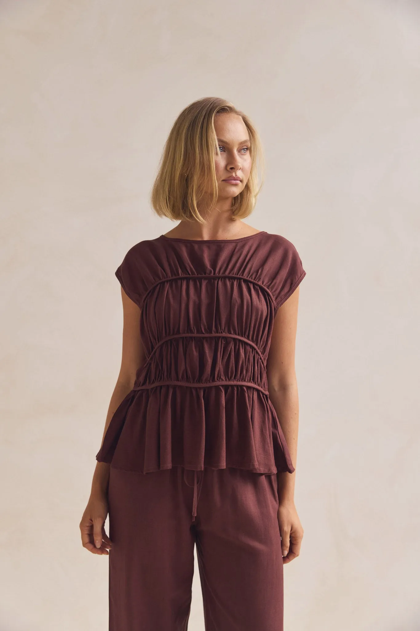 Katia Top (Chocolate) sold by Runway Scout product image thumbnail 5