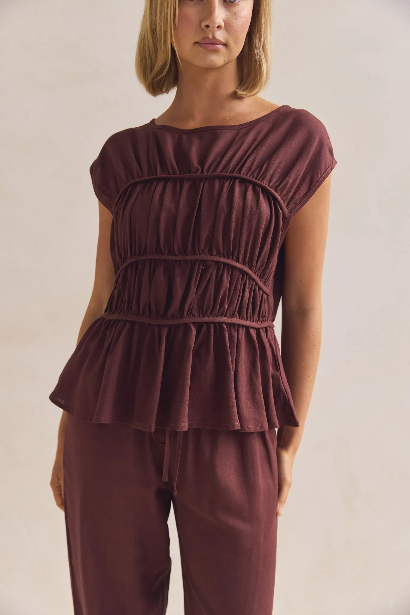 Katia Top (Chocolate) sold by Runway Scout product image thumbnail 2