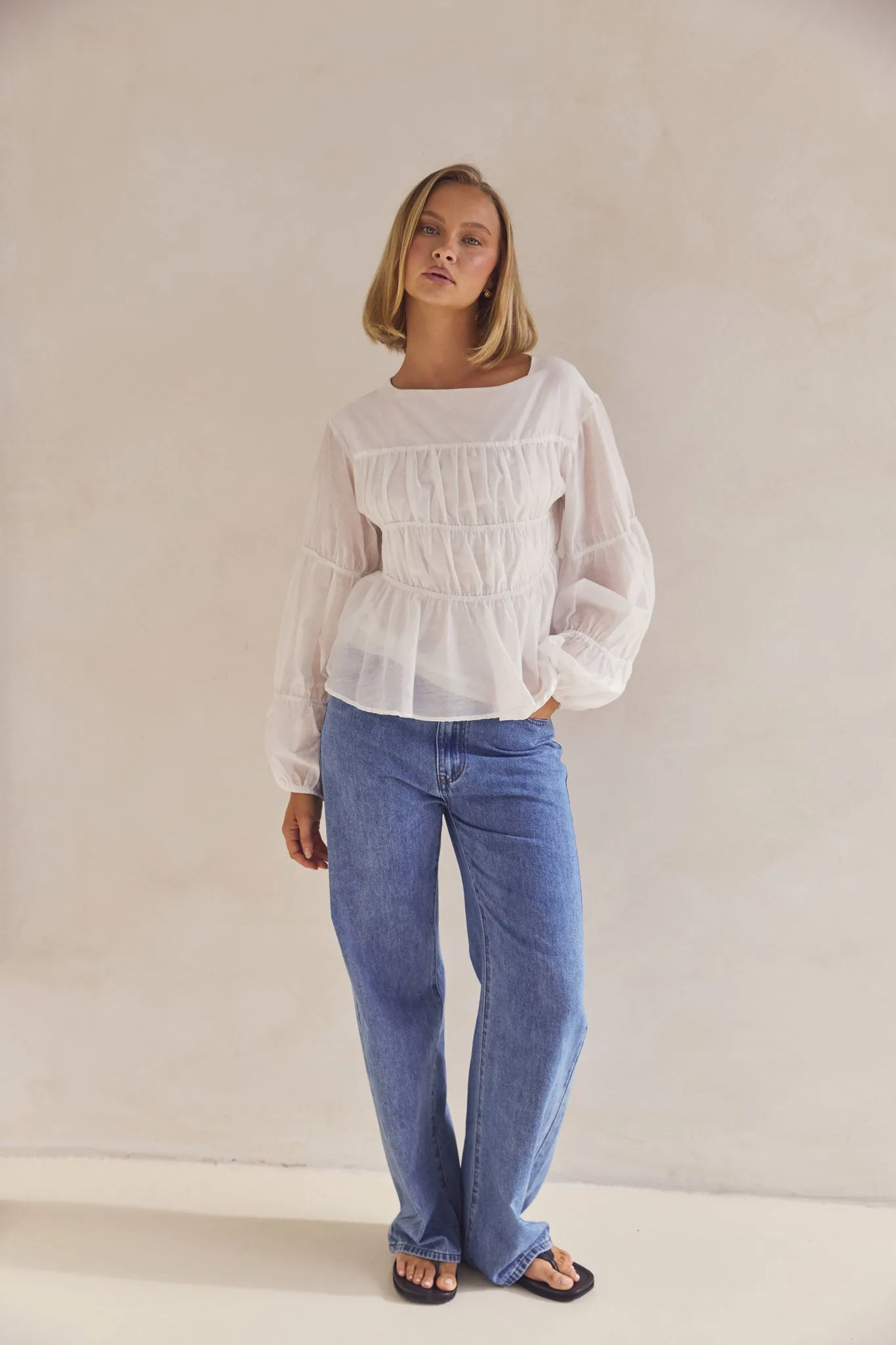 Indra Top (White) sold by Runway Scout product image thumbnail 3