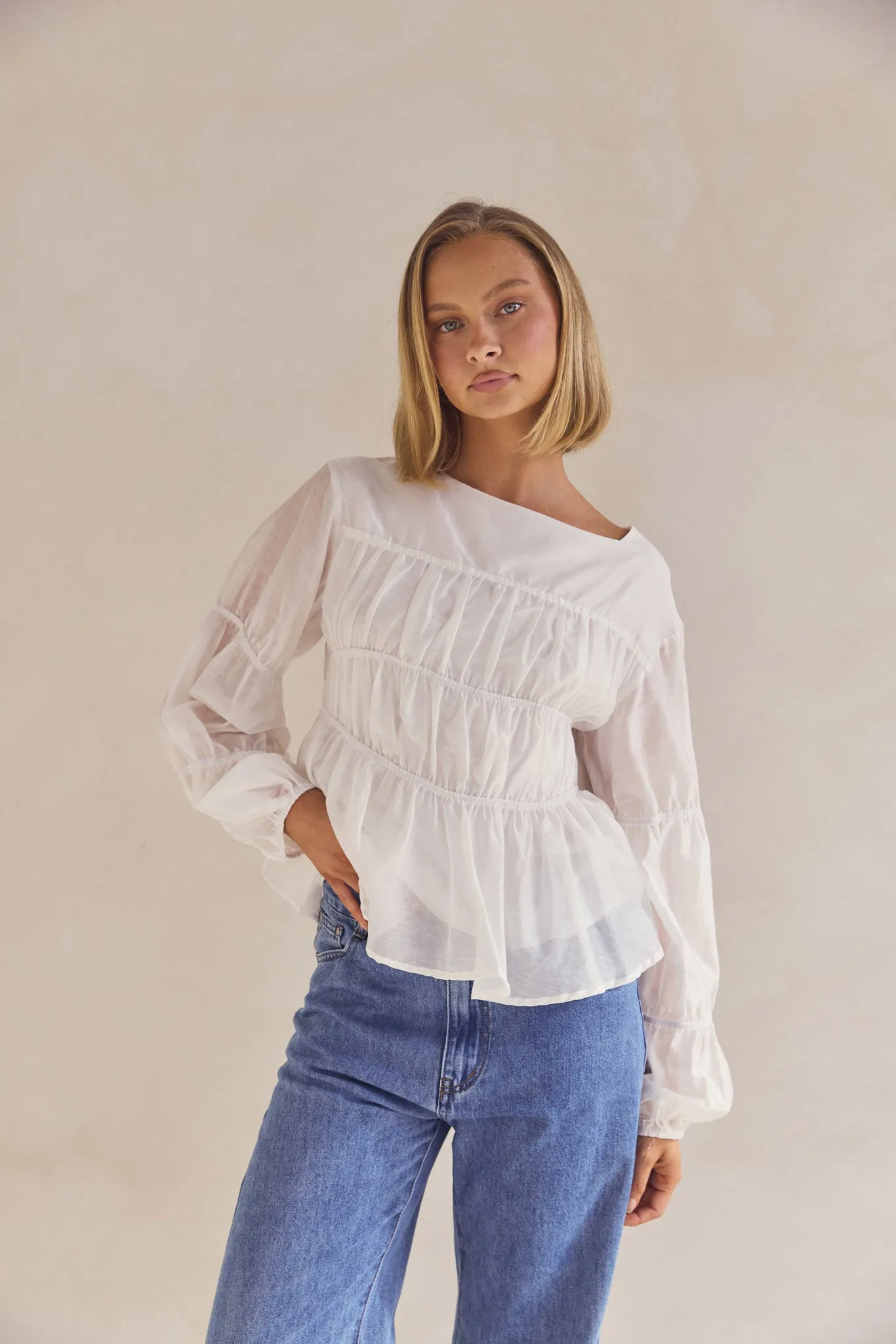 Indra Top (White) sold by Runway Scout product image thumbnail 5