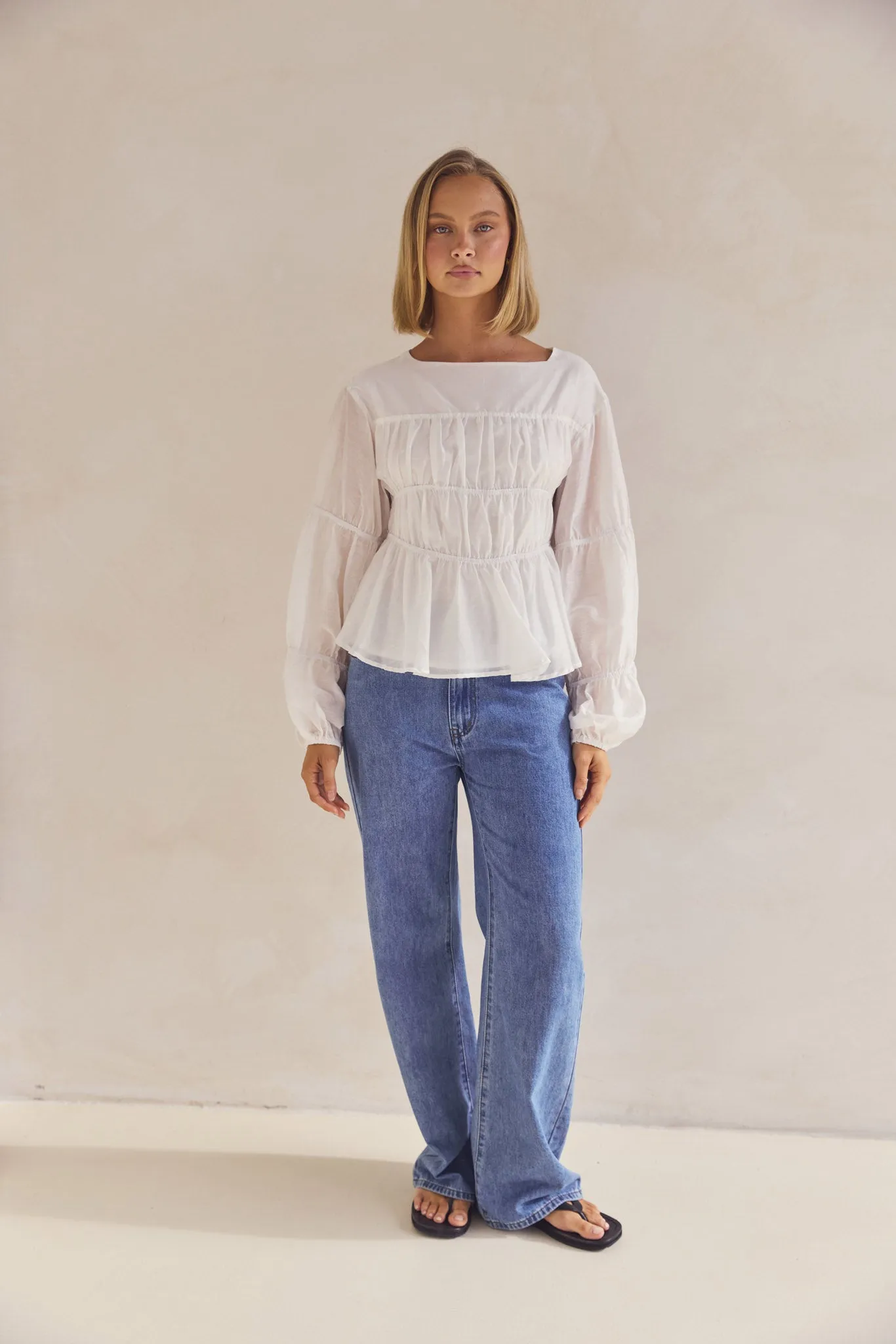Indra Top (White) sold by Runway Scout product image thumbnail 2