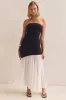 Juliana Maxi Dress (Black/White) sold by Runway Scout