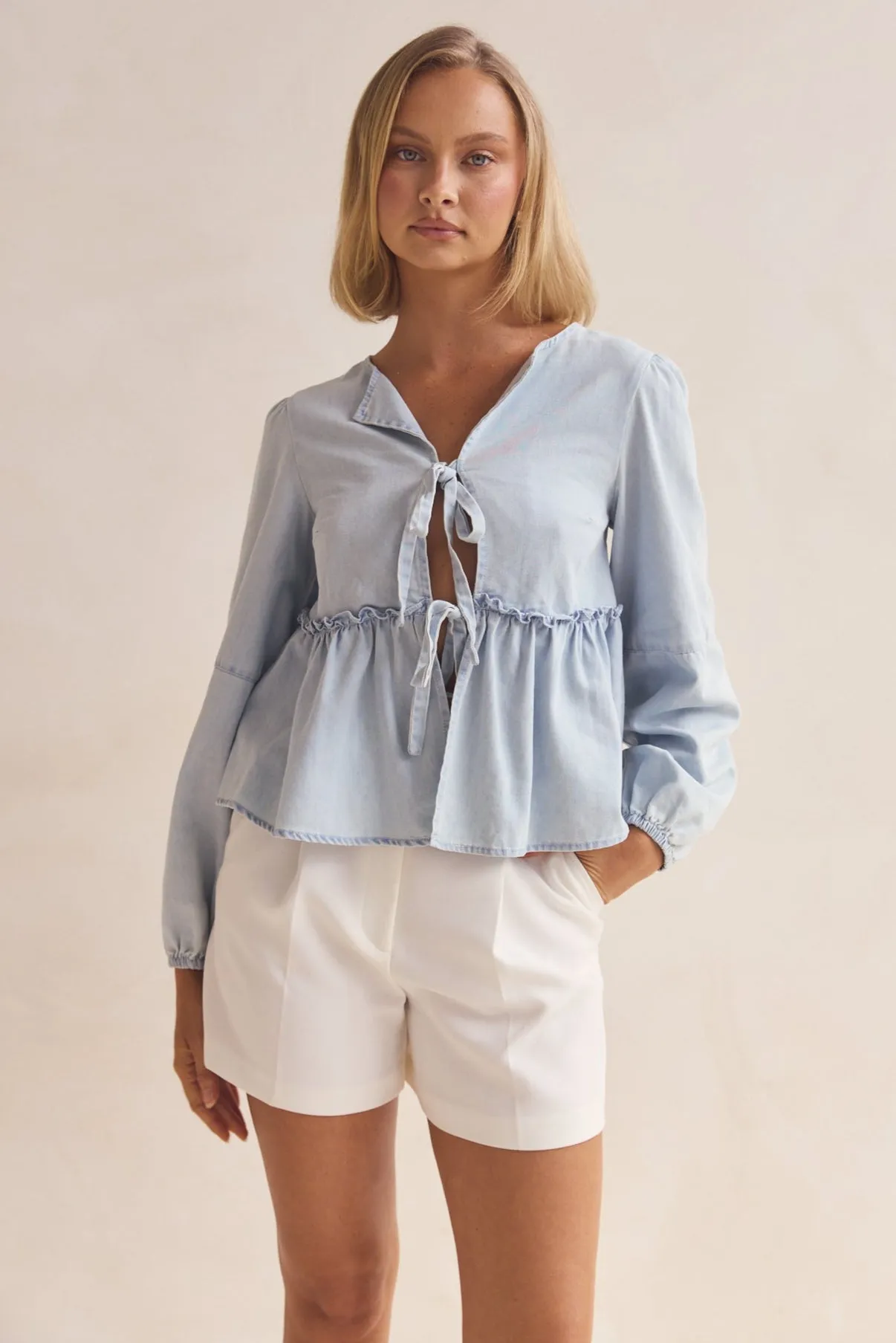 Lina Top (Blue) sold by Runway Scout product image thumbnail 5