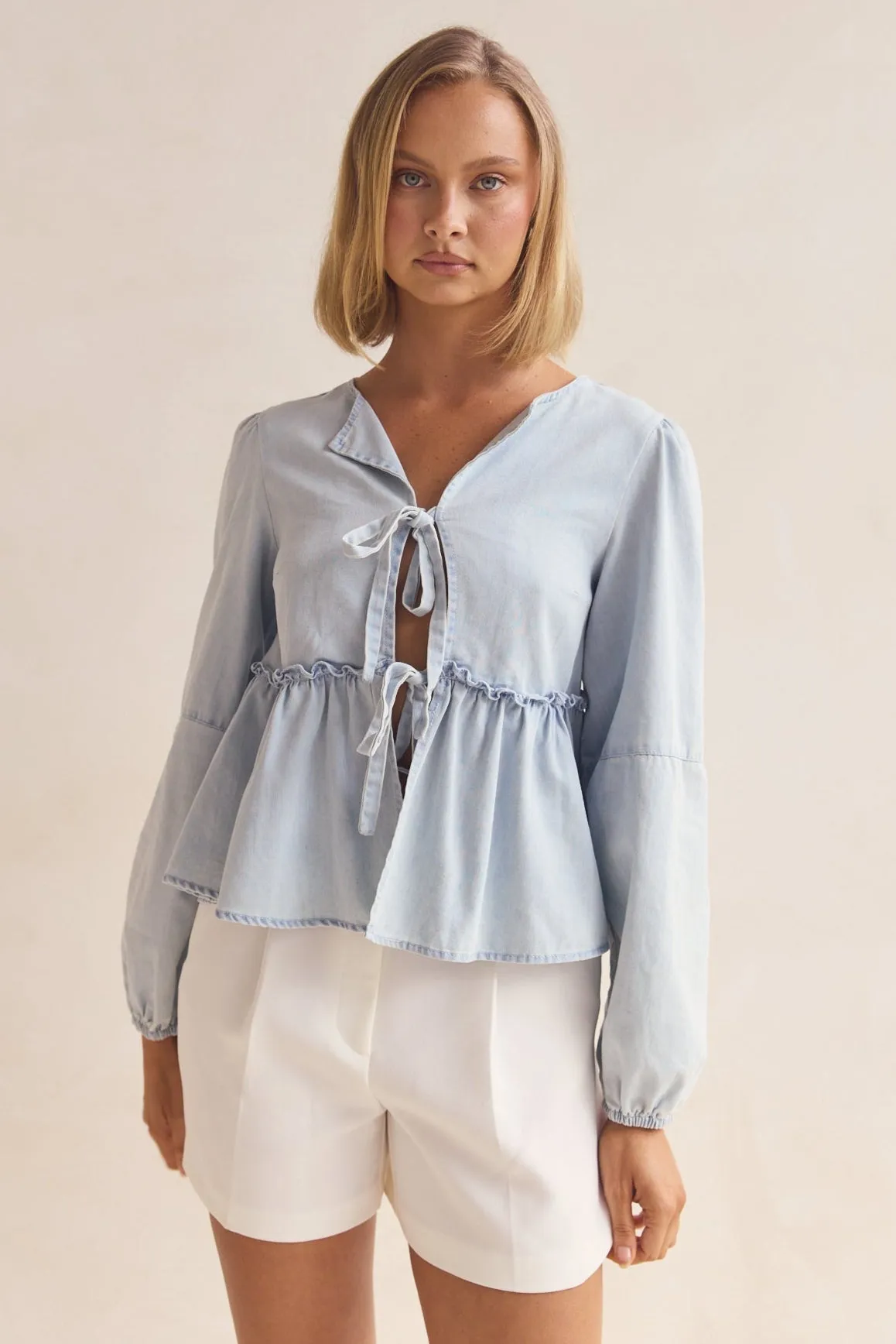 Lina Top (Blue) sold by Runway Scout product image thumbnail 3