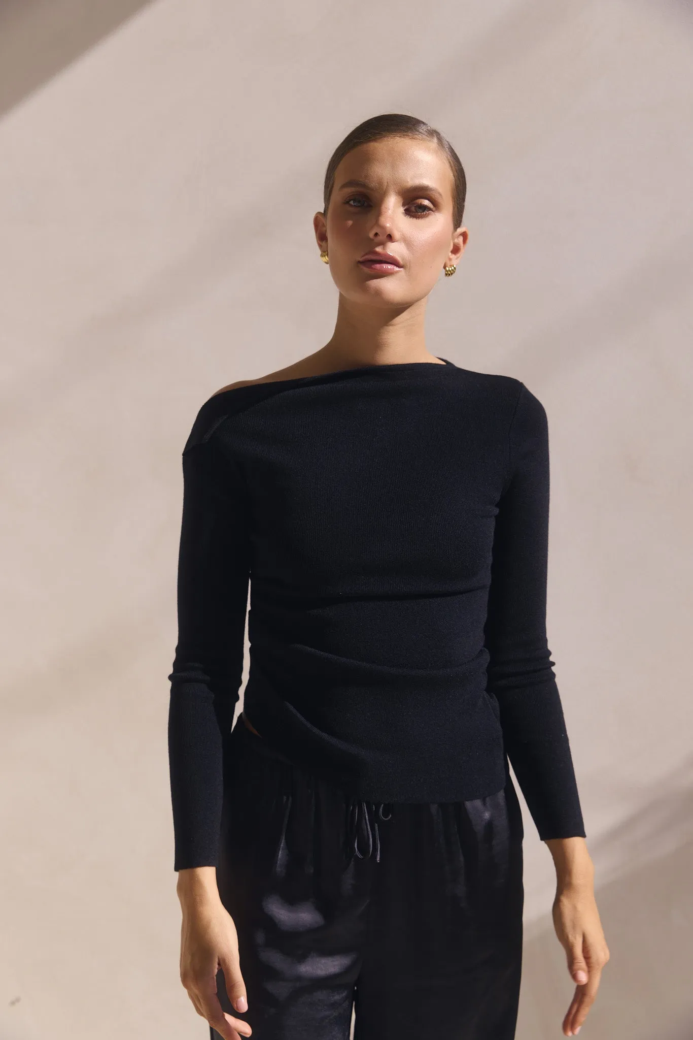 Tanya Knit Top (Black) sold by Runway Scout product image thumbnail 3