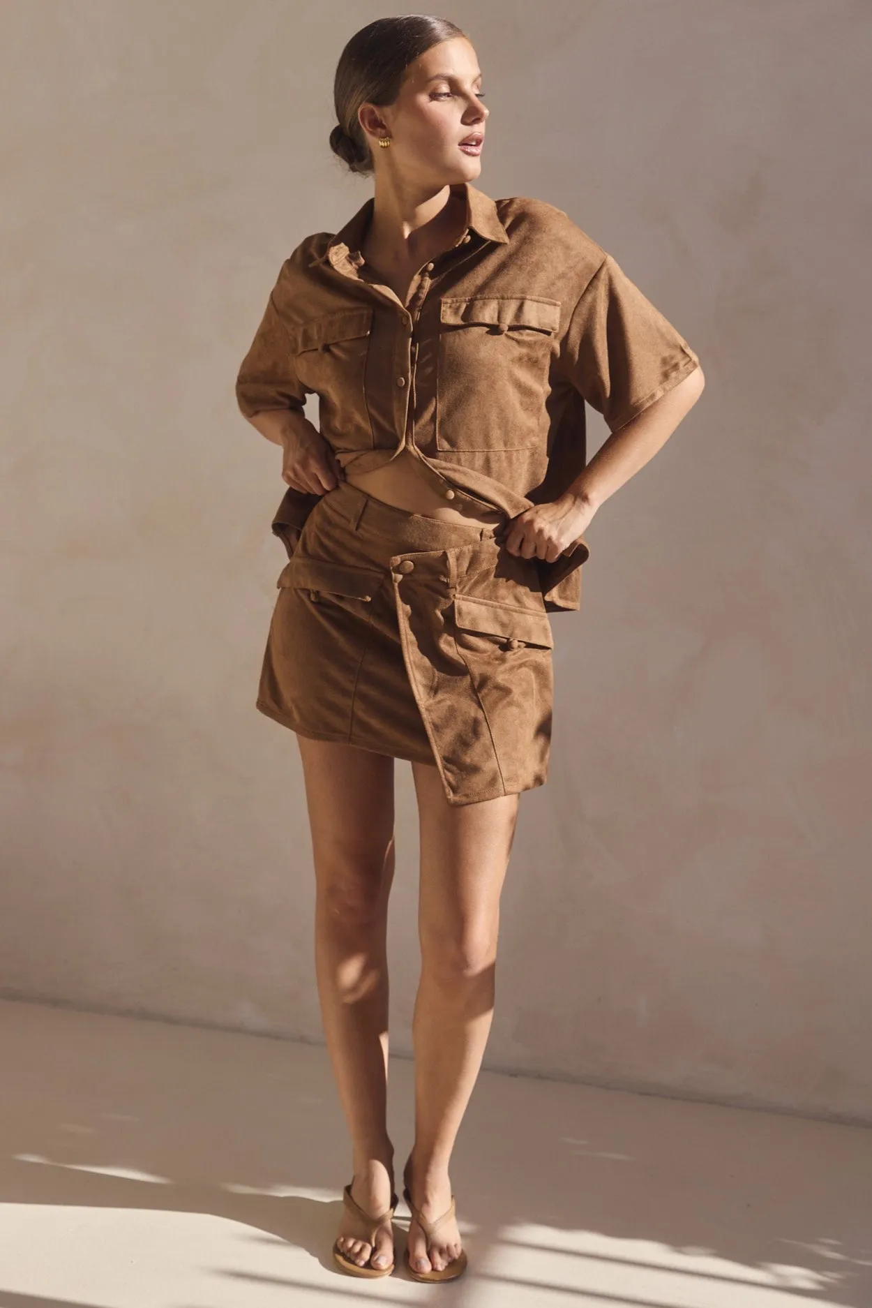 Theodore Set (Brown) sold by Runway Scout