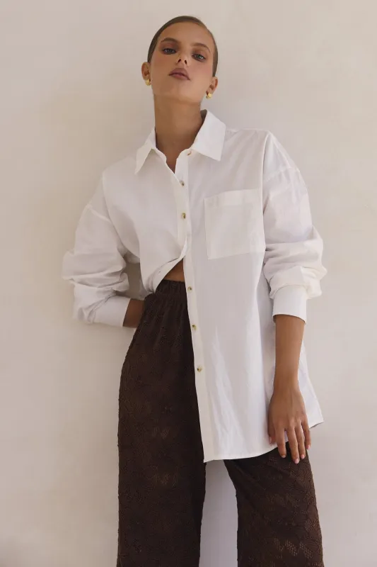 Odette Signature Shirt (White) sold by Runway Scout