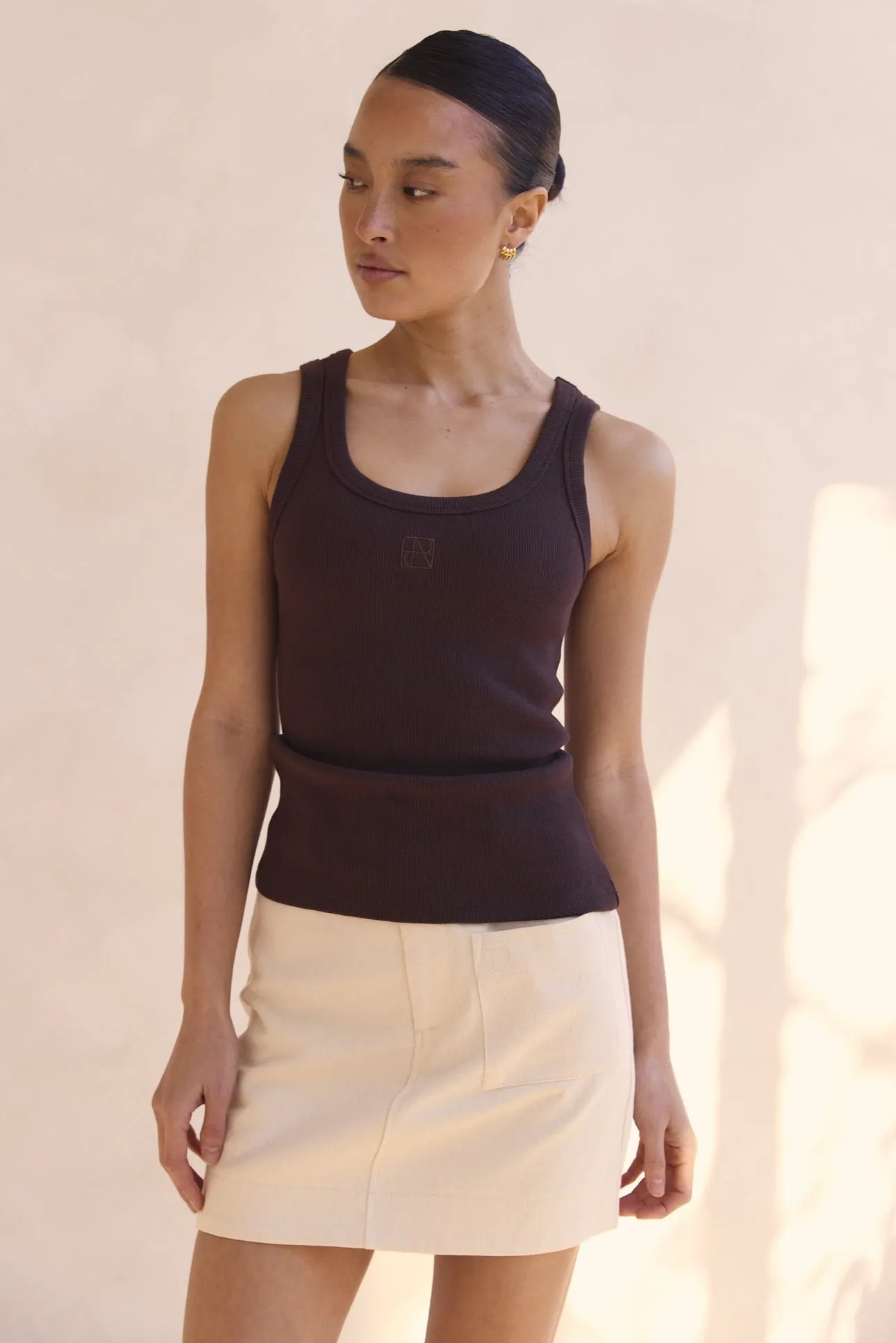 Lexi Signature Tank (Chocolate) sold by Runway Scout product image thumbnail 2