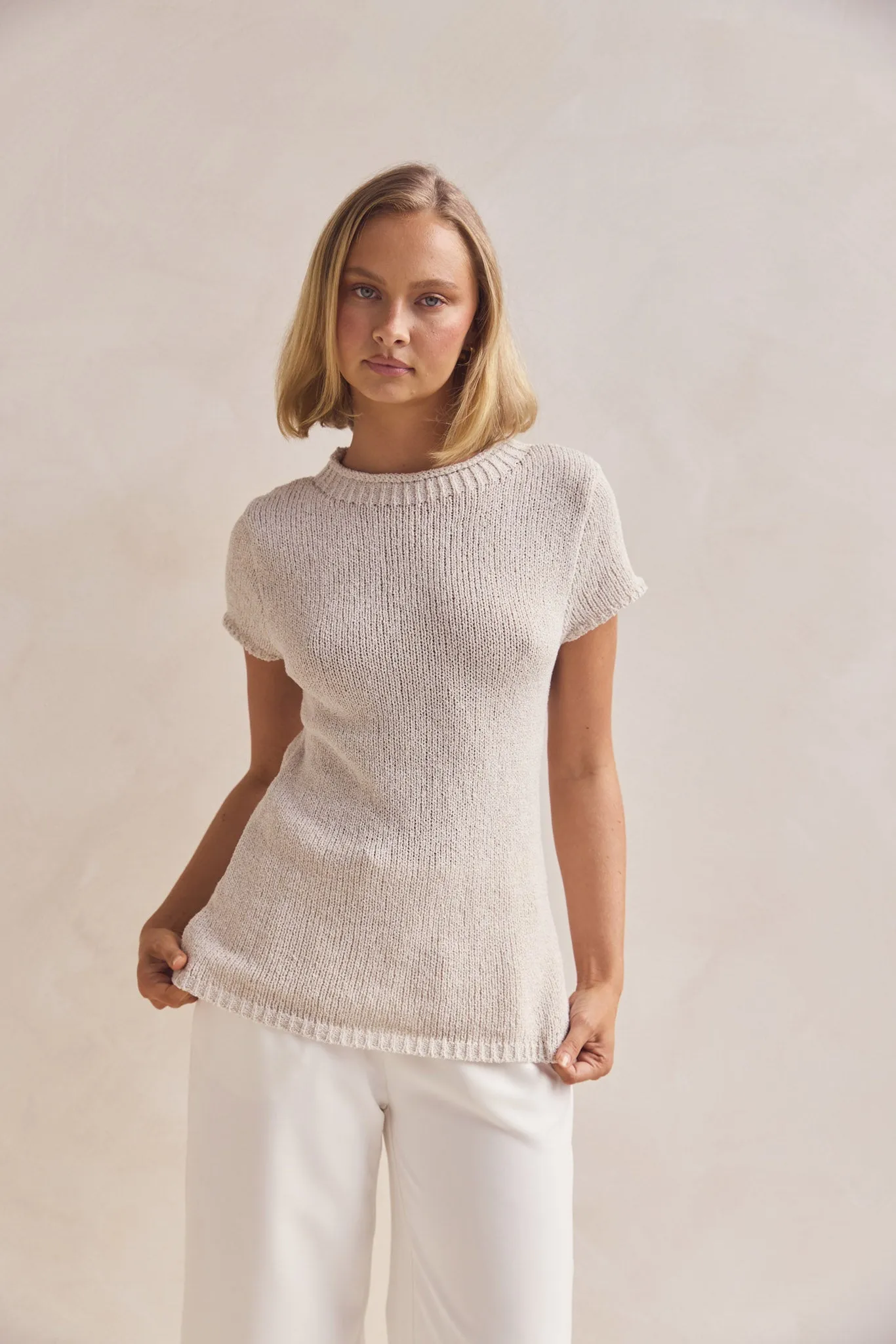 Jolie Knit Top (Sand) sold by Runway Scout product image thumbnail 3