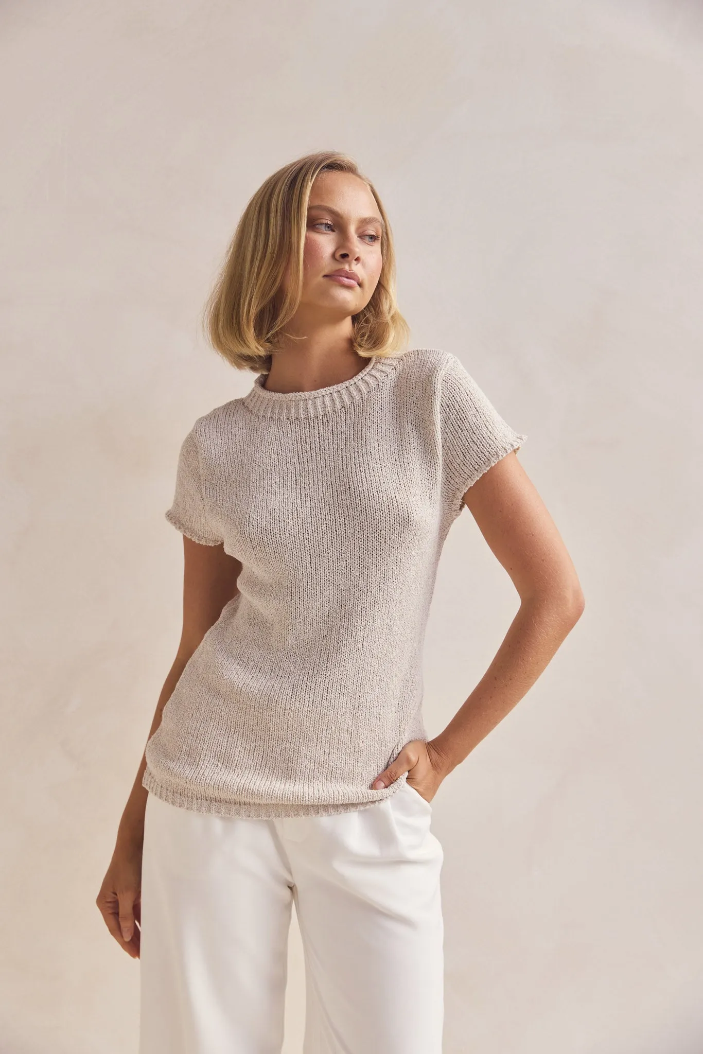 Jolie Knit Top (Sand) sold by Runway Scout product image thumbnail 4