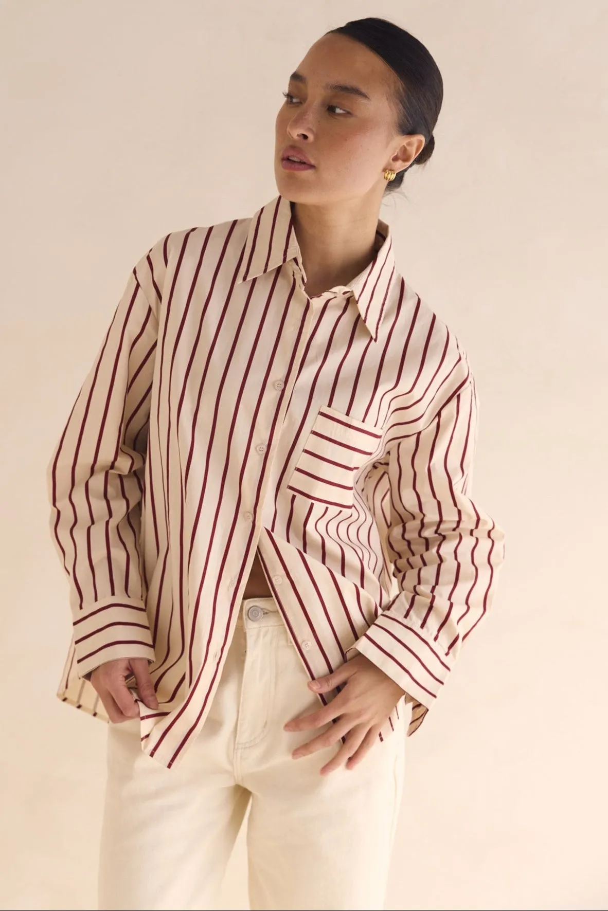 Athena Shirt (Cream) sold by Runway Scout product image thumbnail 2