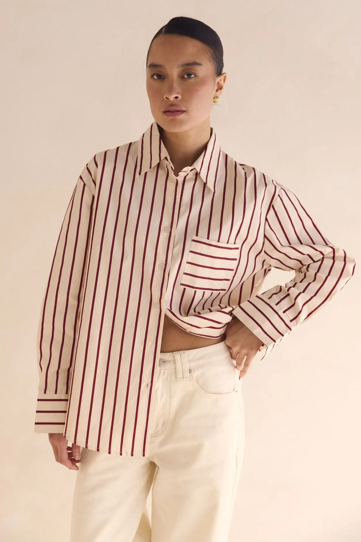 Athena Shirt (Cream) sold by Runway Scout product image thumbnail 4