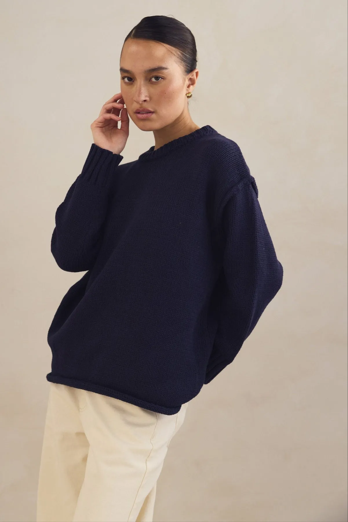 Willow Knit Jumper (Navy) sold by Runway Scout product image thumbnail 3