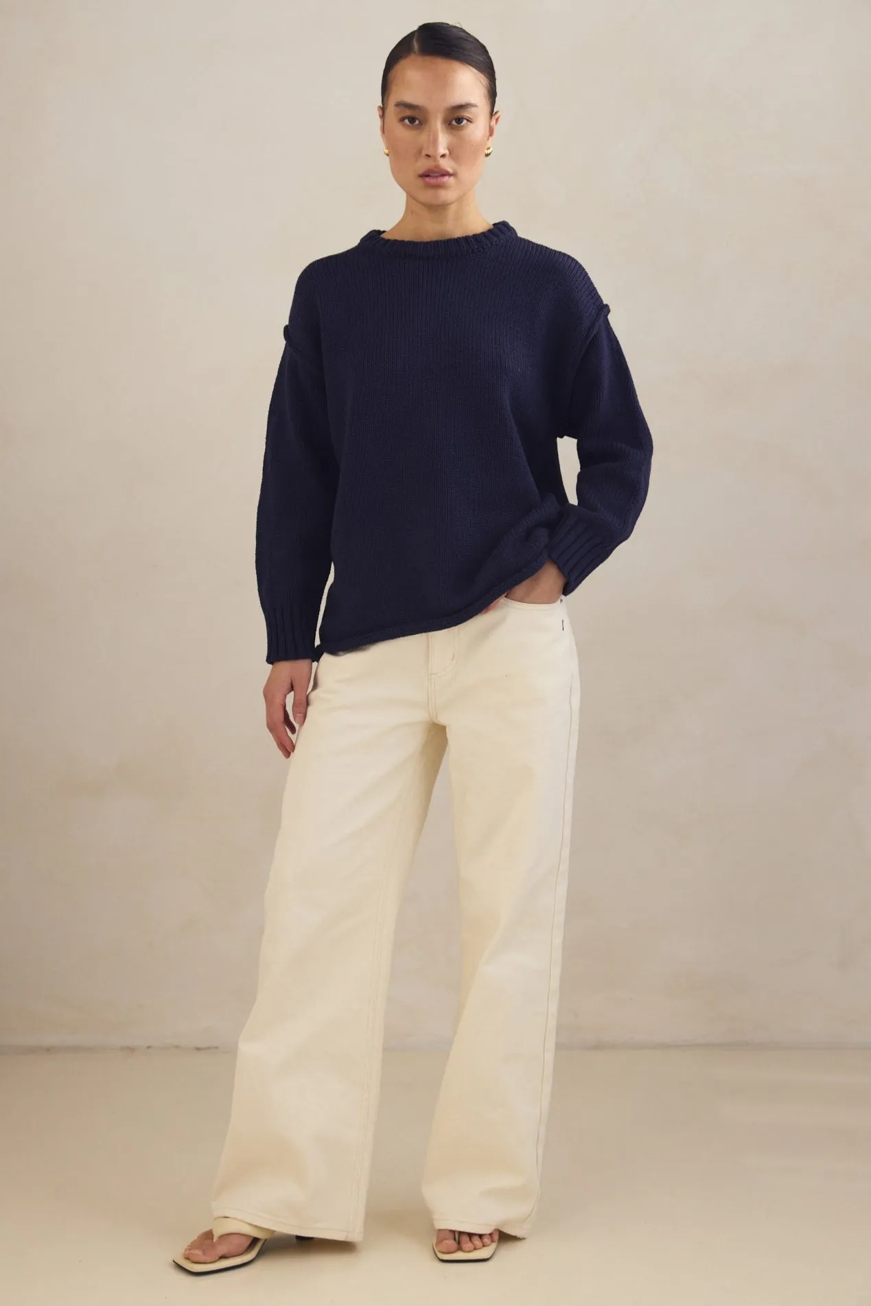 Willow Knit Jumper (Navy) sold by Runway Scout product image thumbnail 4