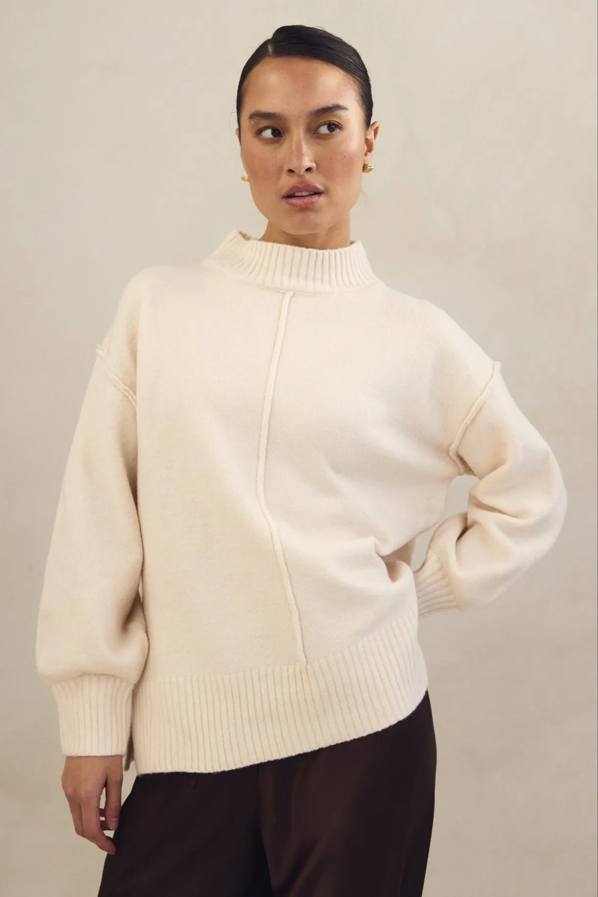 Kelly Knit Jumper (Cream) sold by Runway Scout