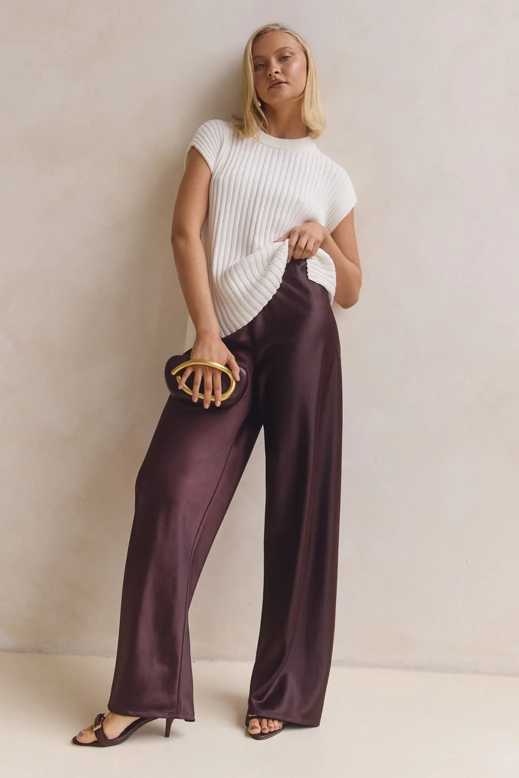 Freya Pant (Chocolate) sold by Runway Scout