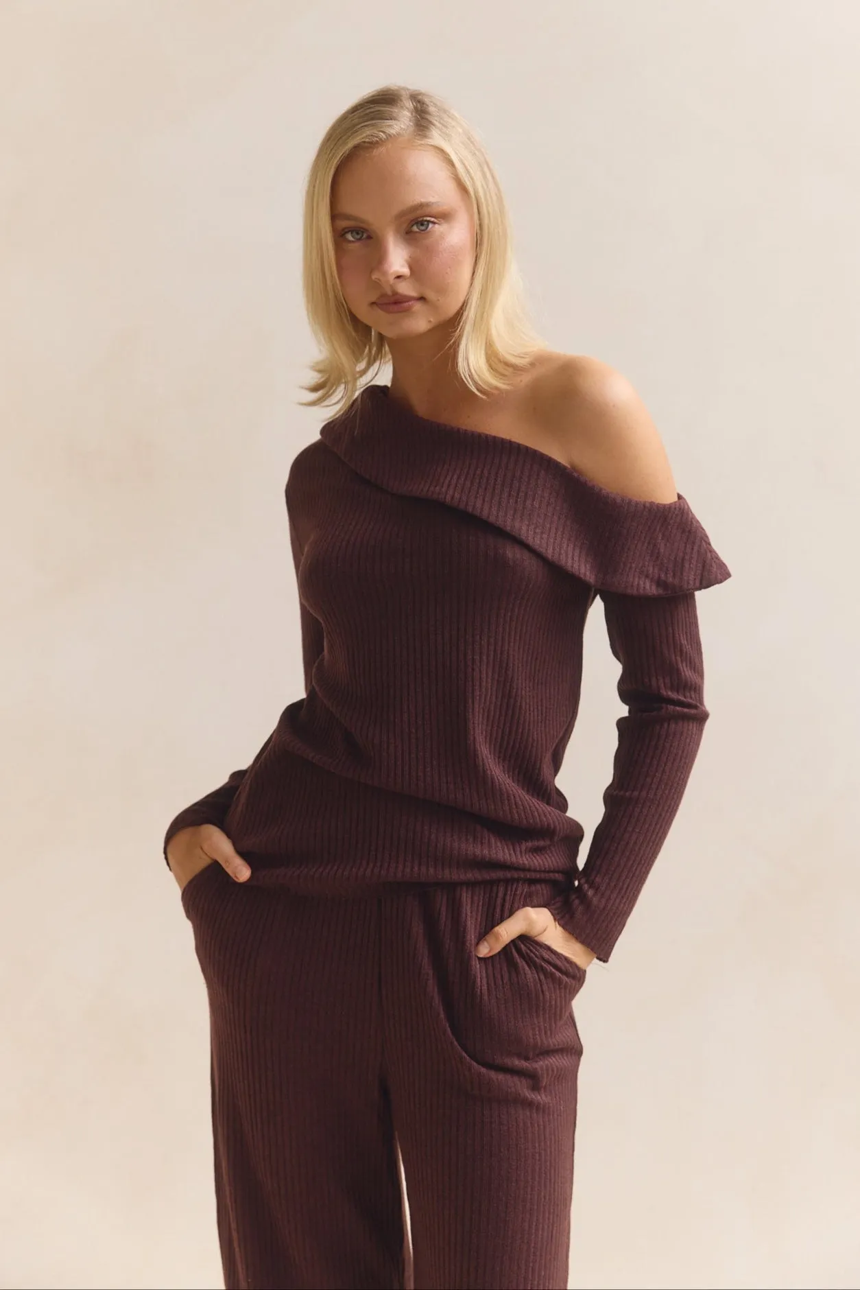 Ellie Knit Set (Chocolate) sold by Runway Scout product image thumbnail 3