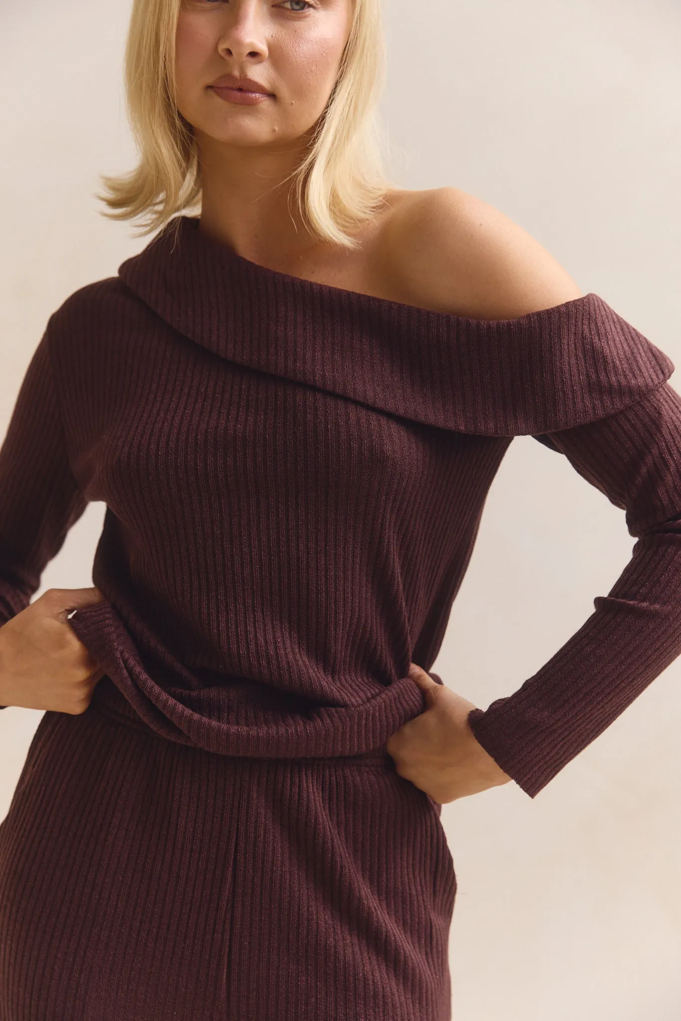 Ellie Knit Set (Chocolate) sold by Runway Scout product image thumbnail 4