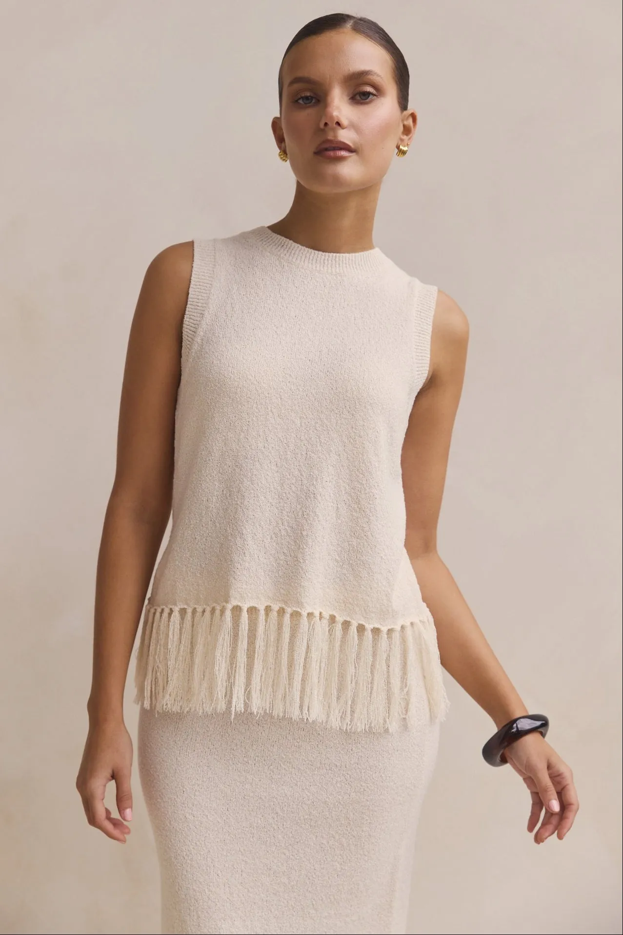Adele Knit Top (Cream) sold by Runway Scout product image thumbnail 5