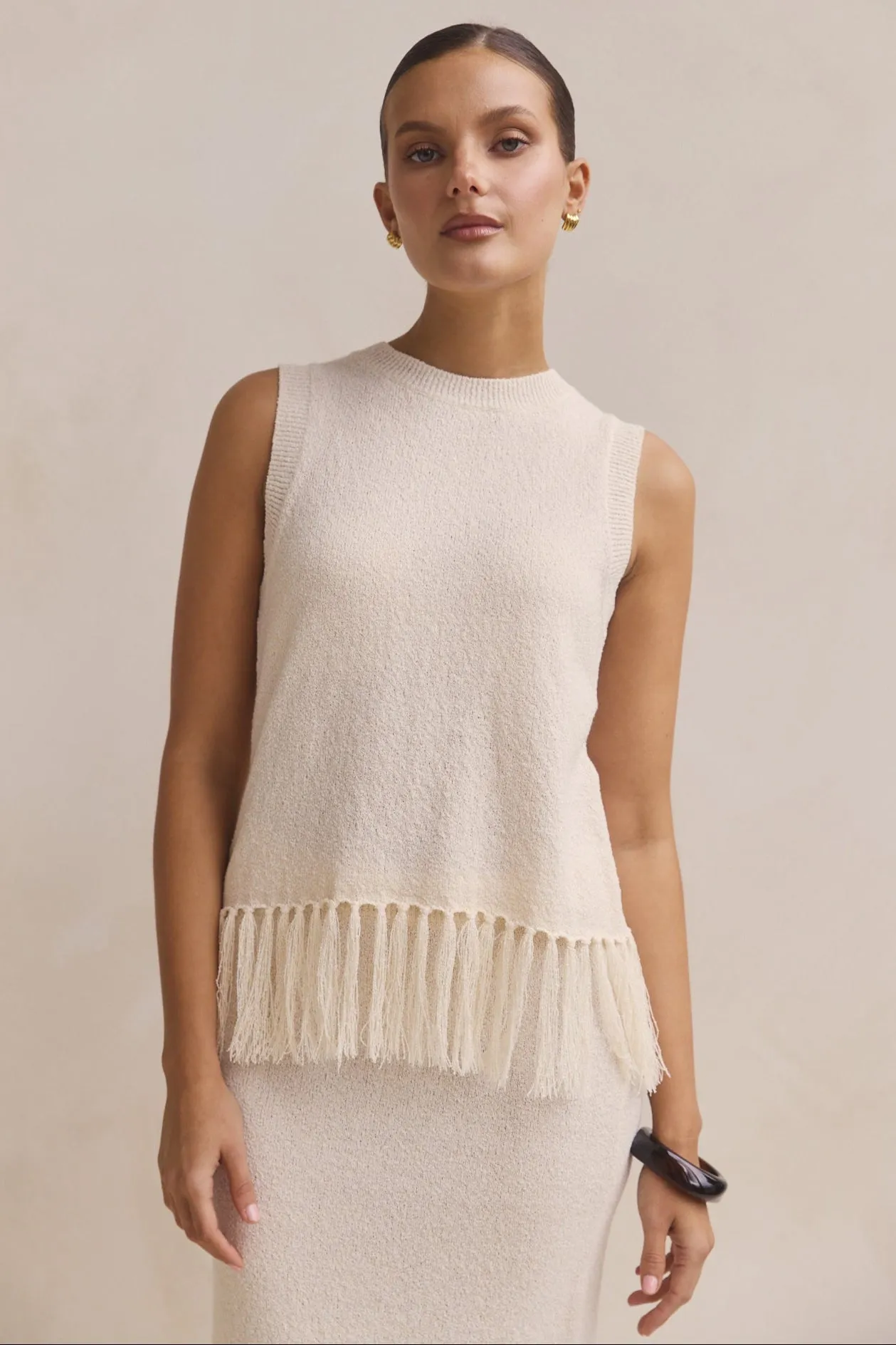 Adele Knit Top (Cream) sold by Runway Scout product image thumbnail 2