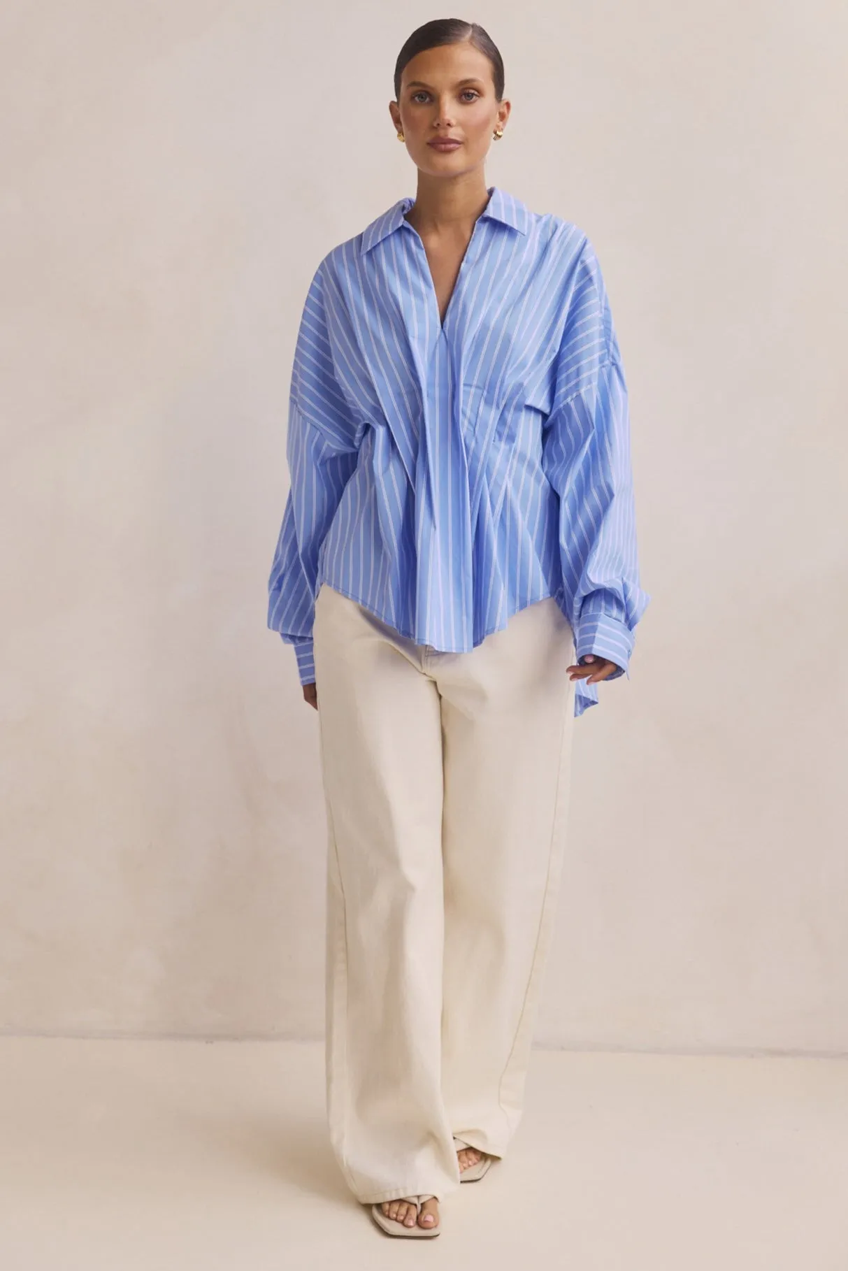 Mirelle Shirt (Blue) sold by Runway Scout