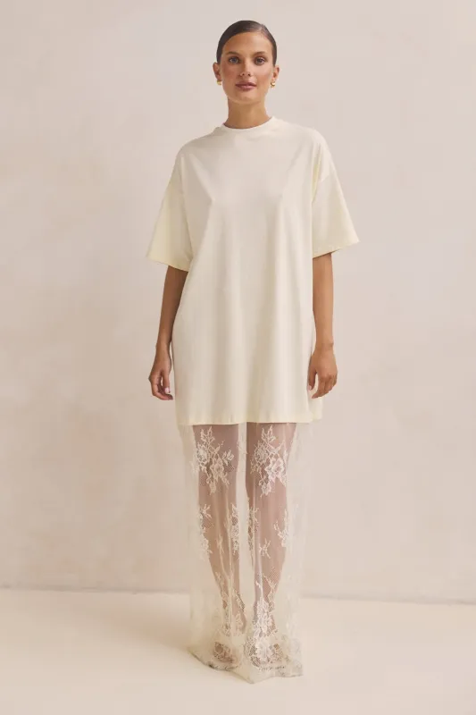 Ophelia Maxi Dress (Lemon) sold by Runway Scout