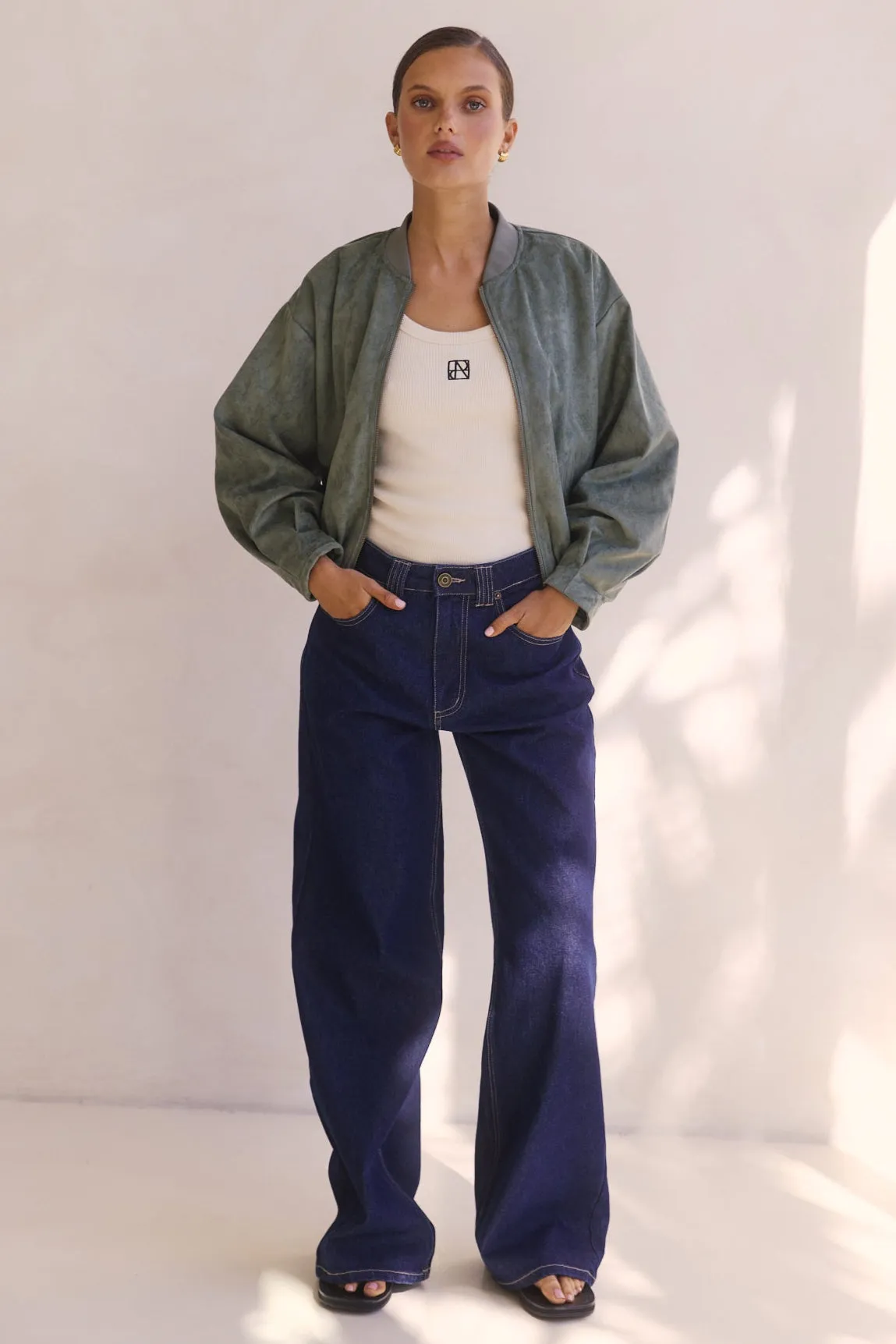 Kora Bomber Jacket (Sage) sold by Runway Scout product image thumbnail 5