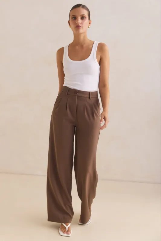 Dahlia Pant (Brown) sold by Runway Scout