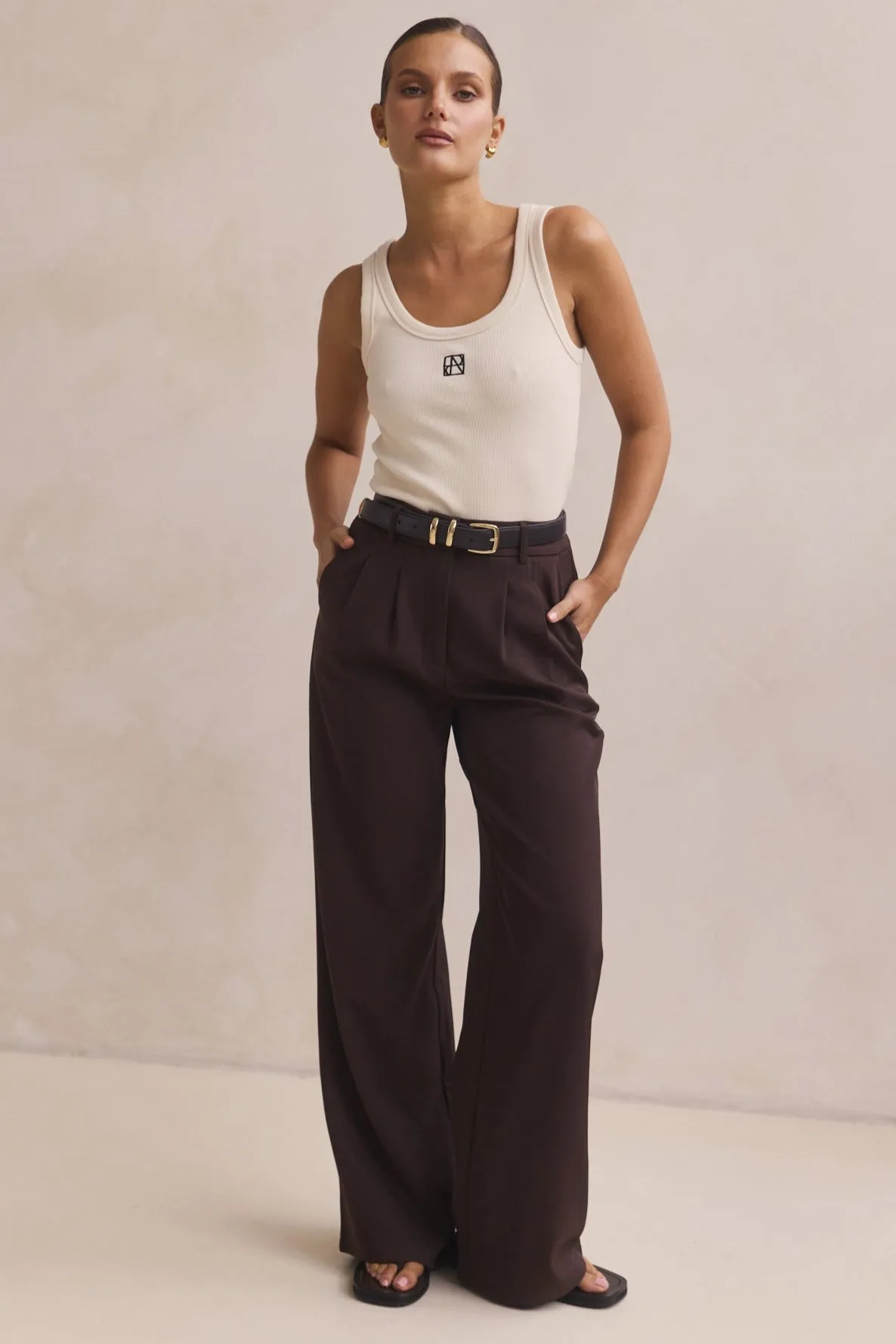 Dahlia Pant (Dark Brown) sold by Runway Scout product image thumbnail 2