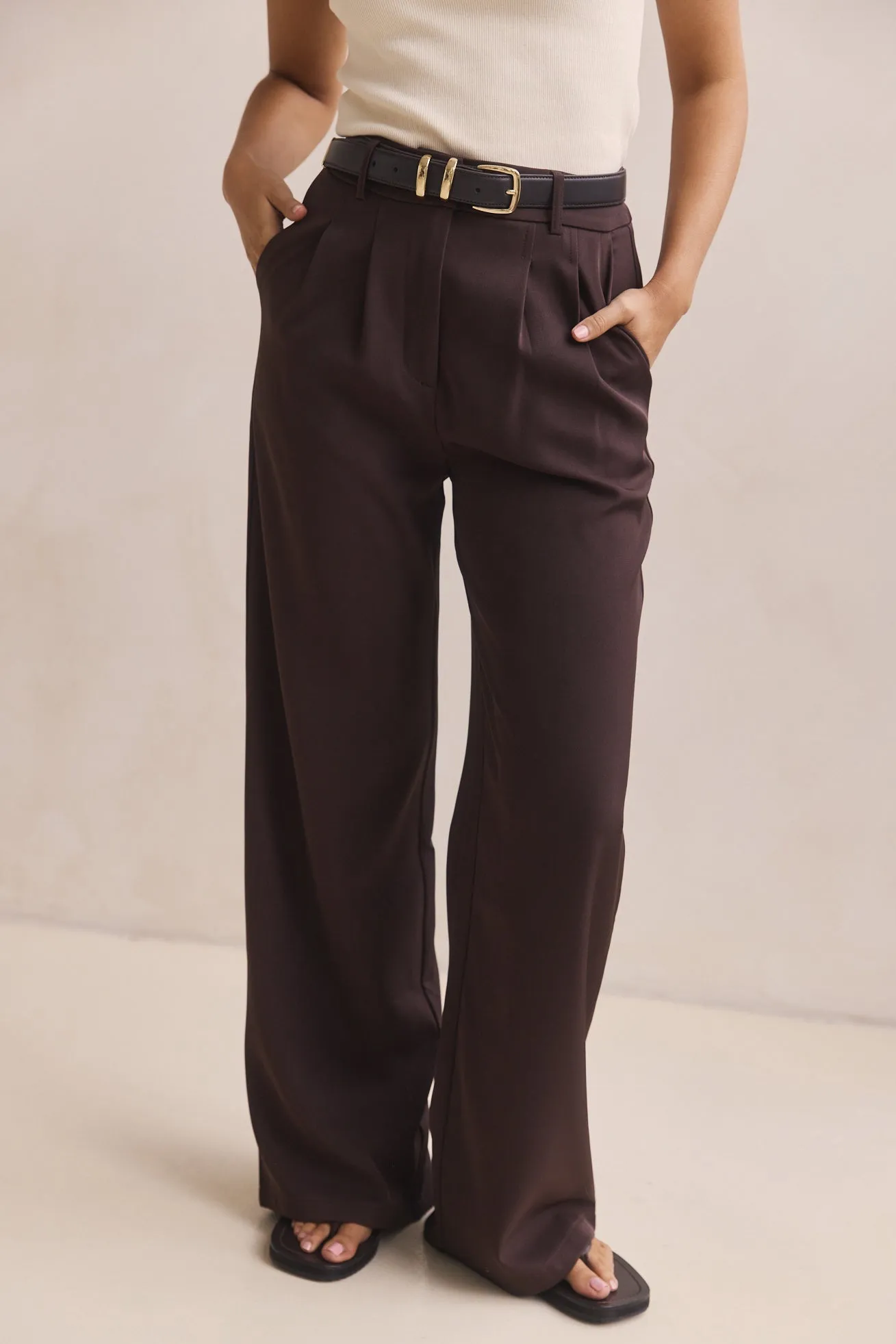 Dahlia Pant (Dark Brown) sold by Runway Scout product image thumbnail 4