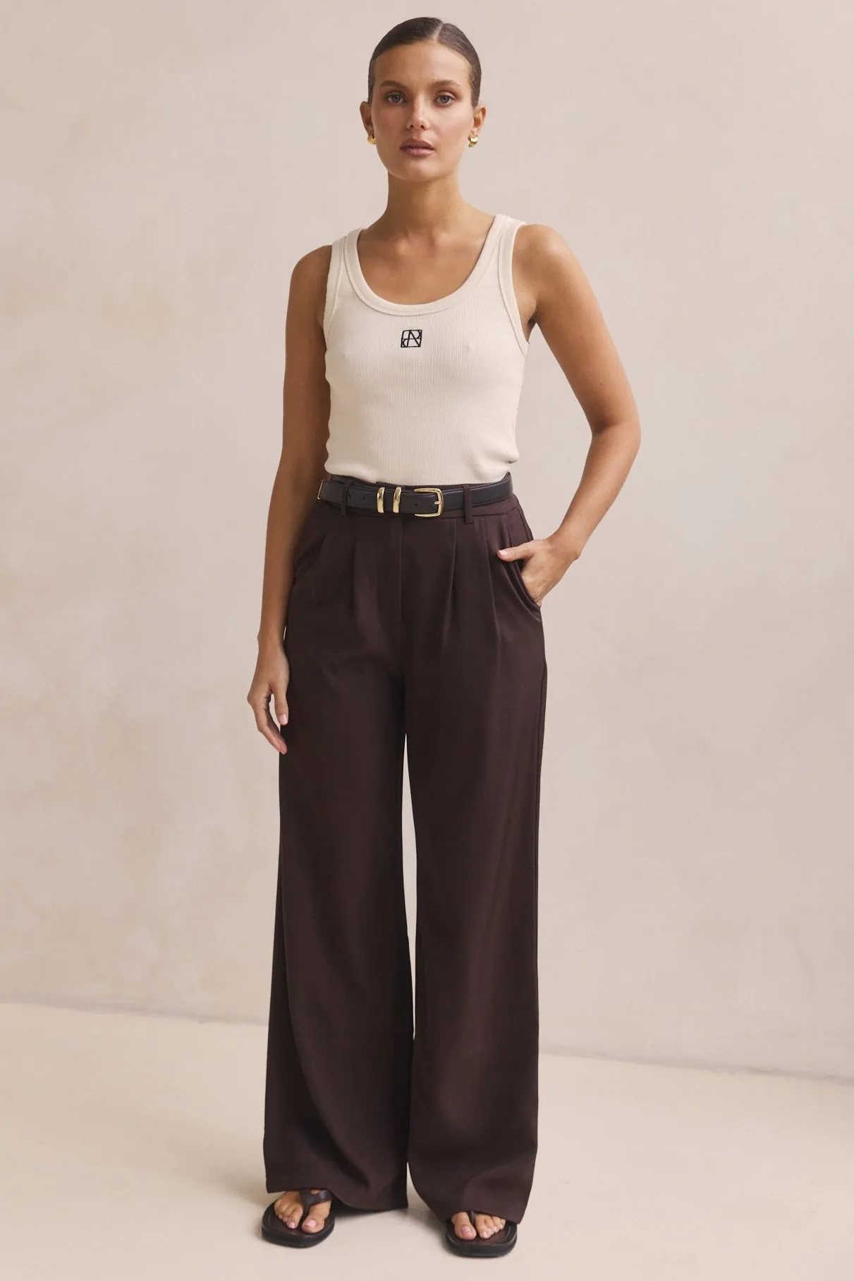 Dahlia Pant (Dark Brown) sold by Runway Scout product image thumbnail 3