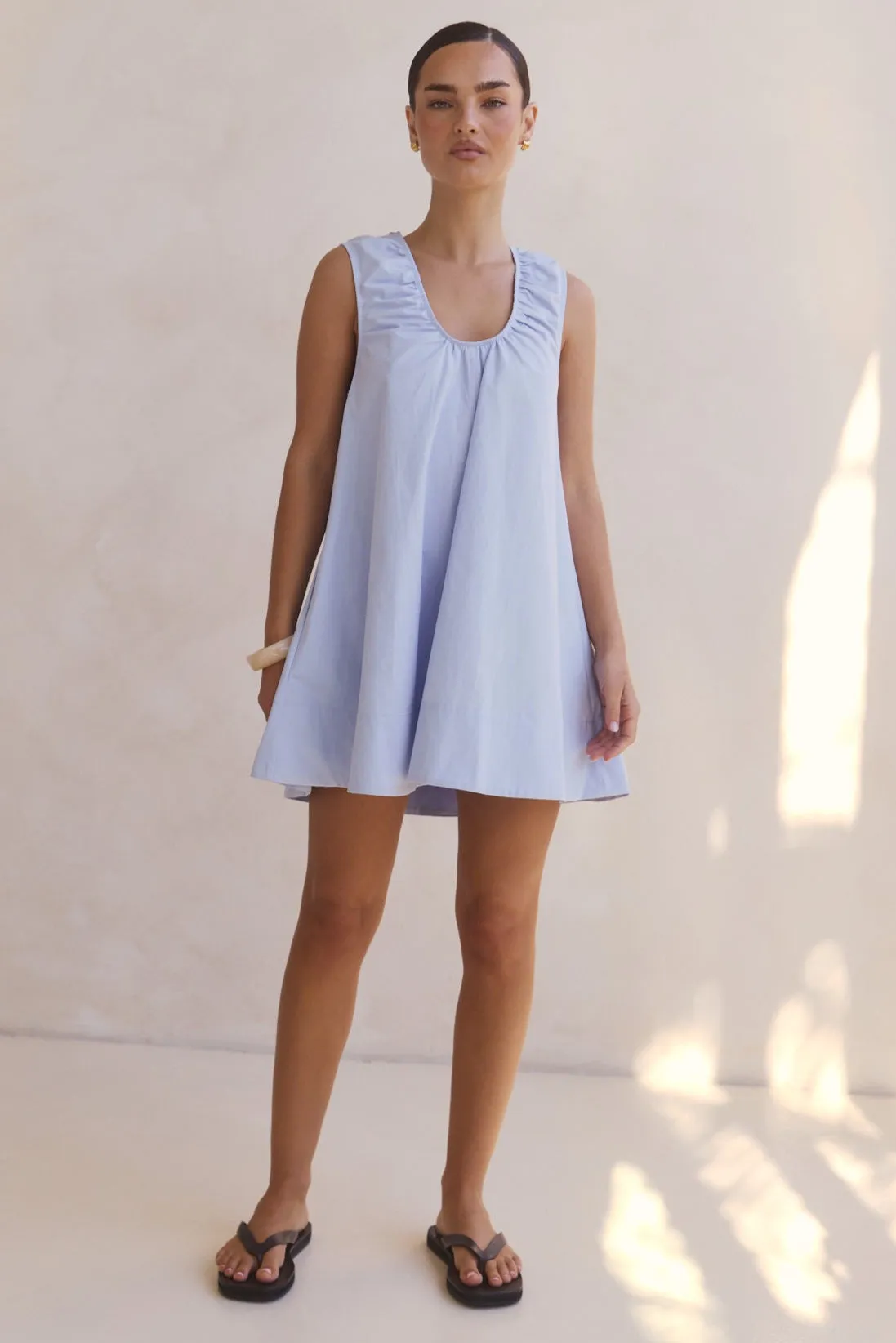 Raelle Mini Dress (Blue) sold by Runway Scout