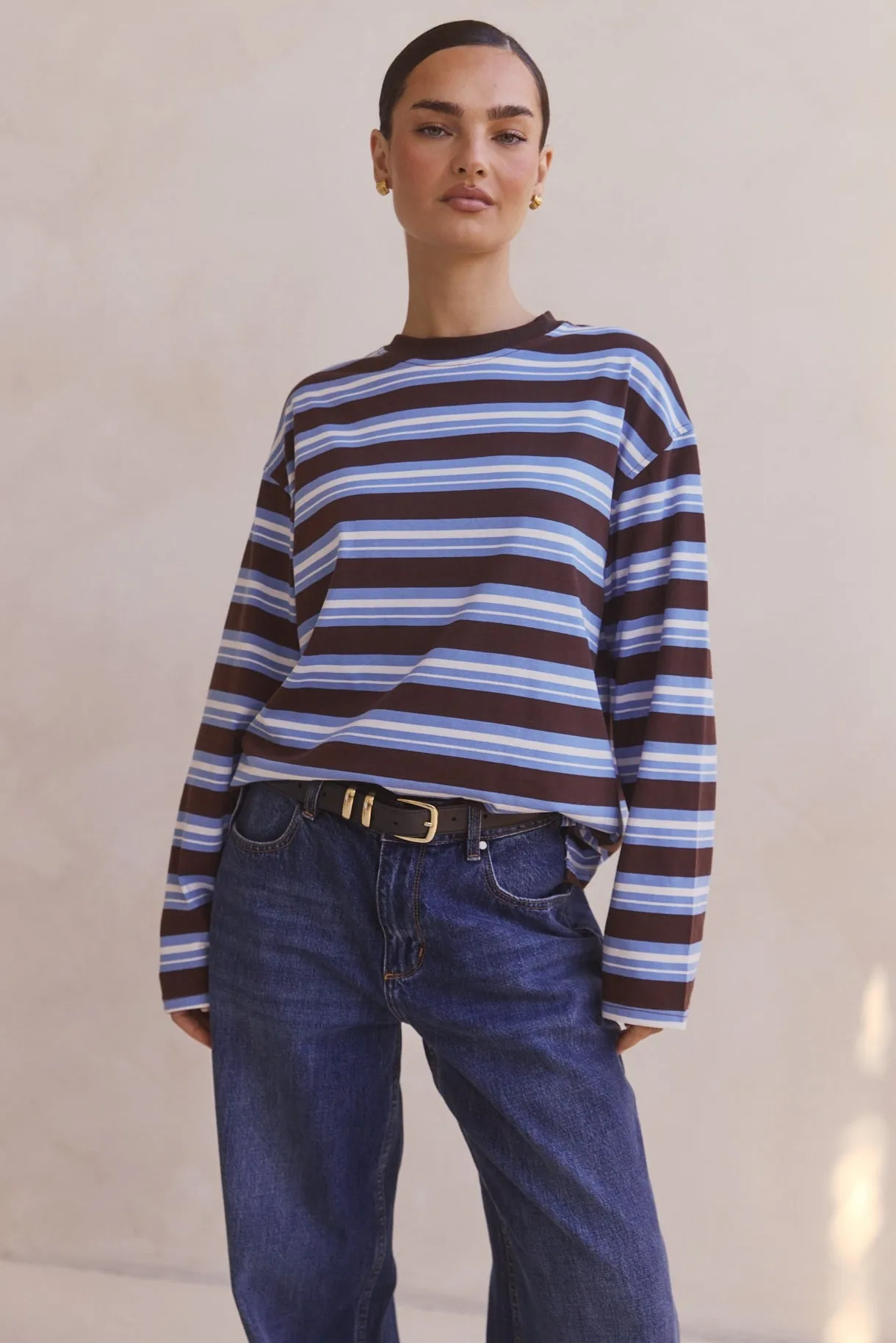 Kyra Long Sleeve Top (Chocolate) sold by Runway Scout product image thumbnail 3