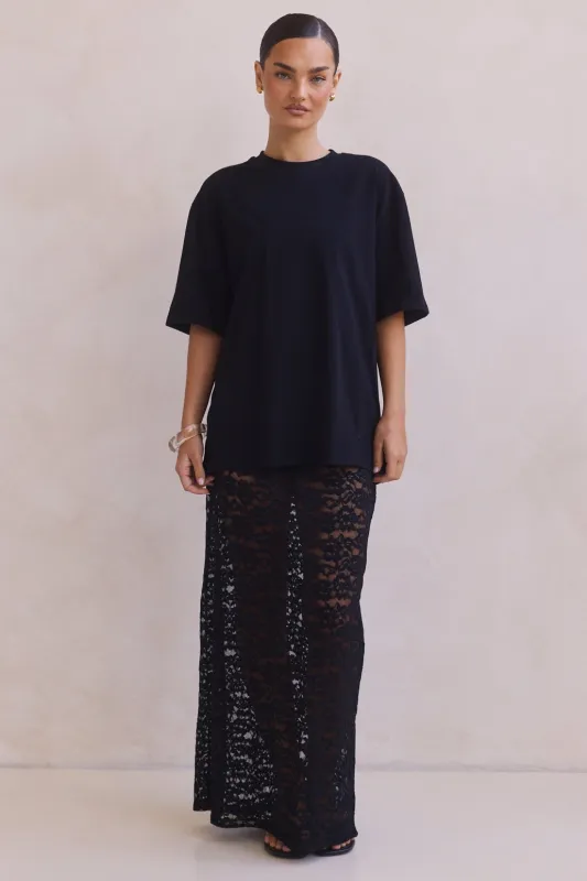 Reina Tee (Black) sold by Runway Scout
