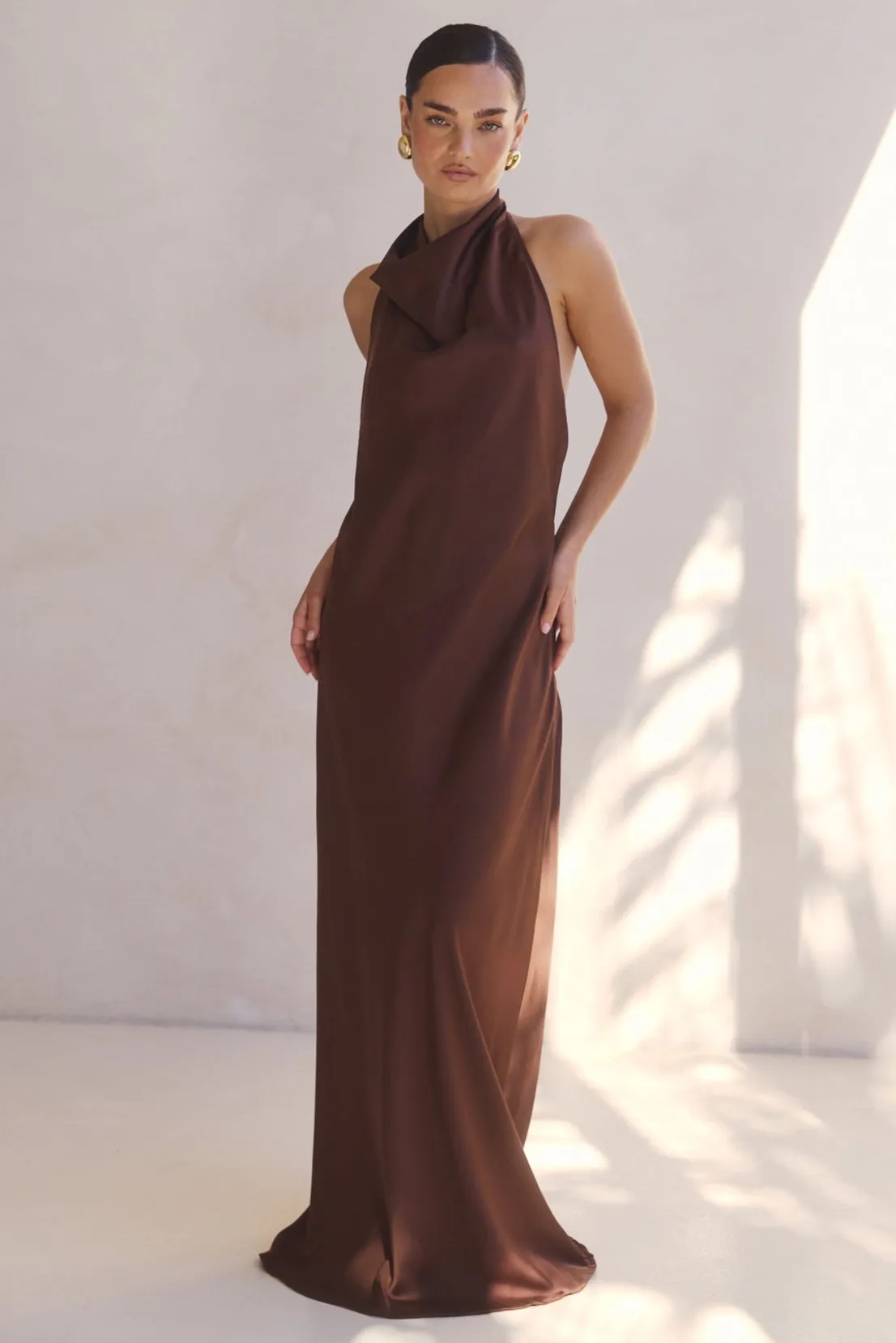 Kaila Maxi Dress (Chocolate) sold by Runway Scout product image thumbnail 4