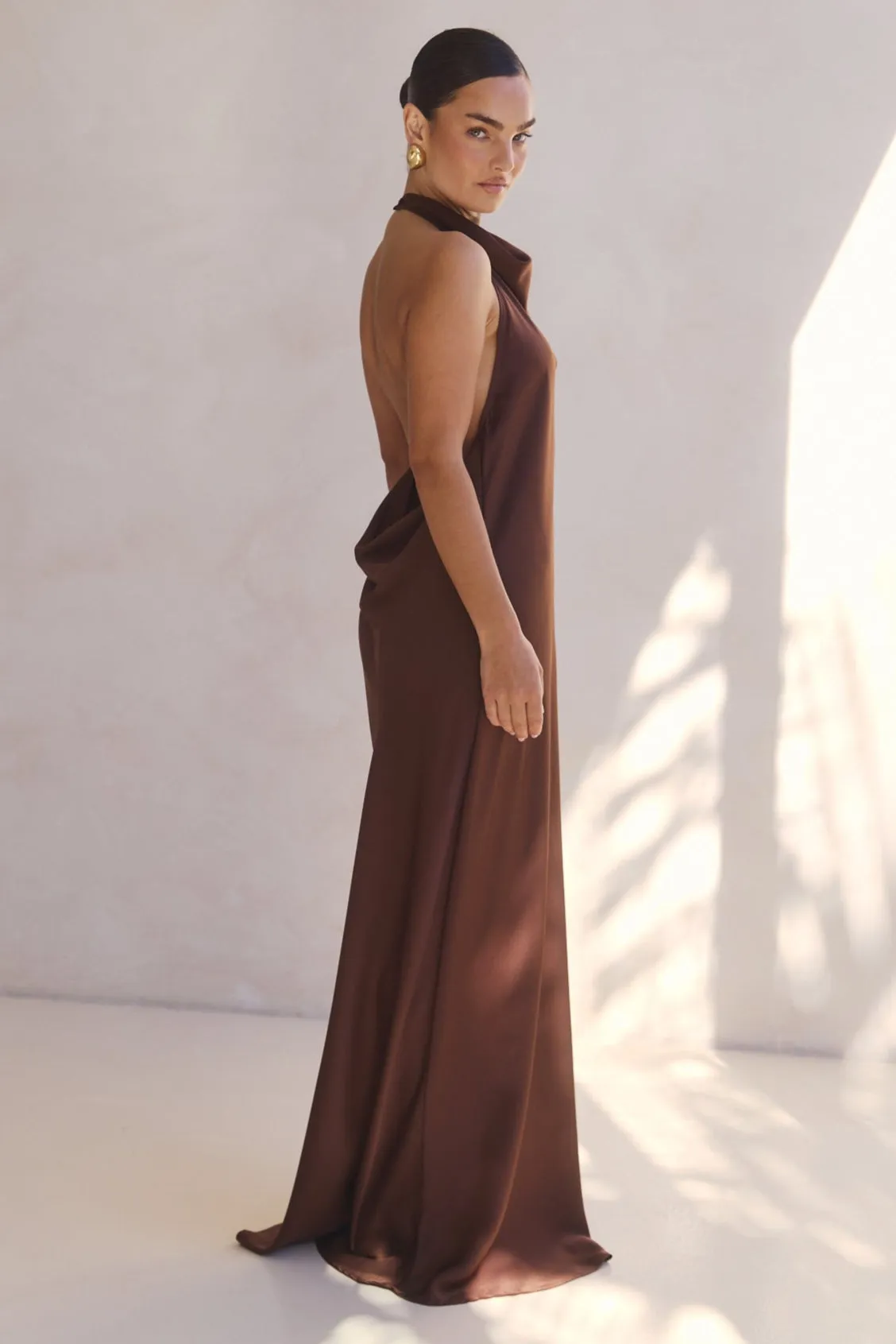 Kaila Maxi Dress (Chocolate) sold by Runway Scout product image thumbnail 5