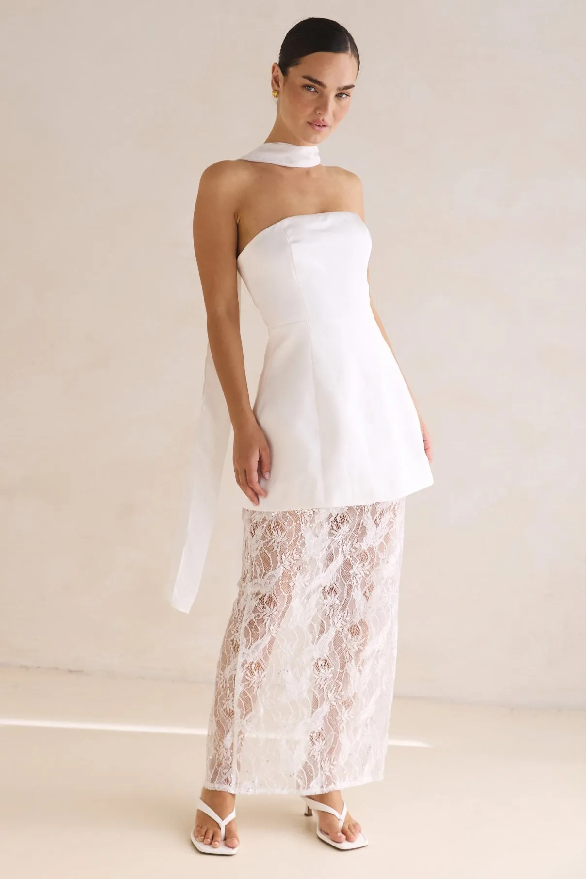 Skylar Maxi Dress (White) sold by Runway Scout product image thumbnail 2