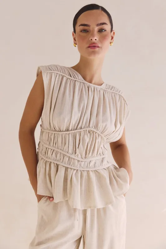 Emilia Top (Beige) sold by Runway Scout