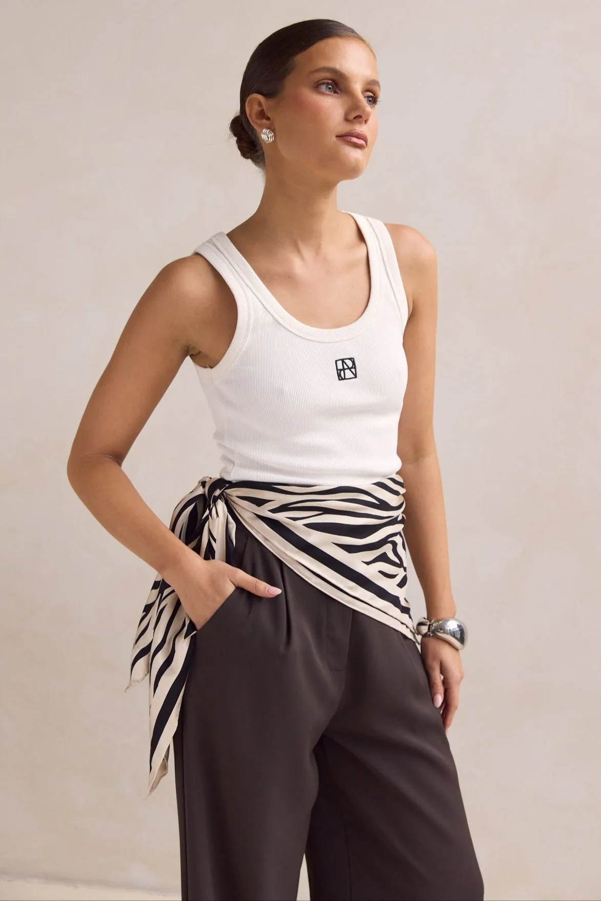 Lexi Signature Tank (White) sold by Runway Scout product image thumbnail 5