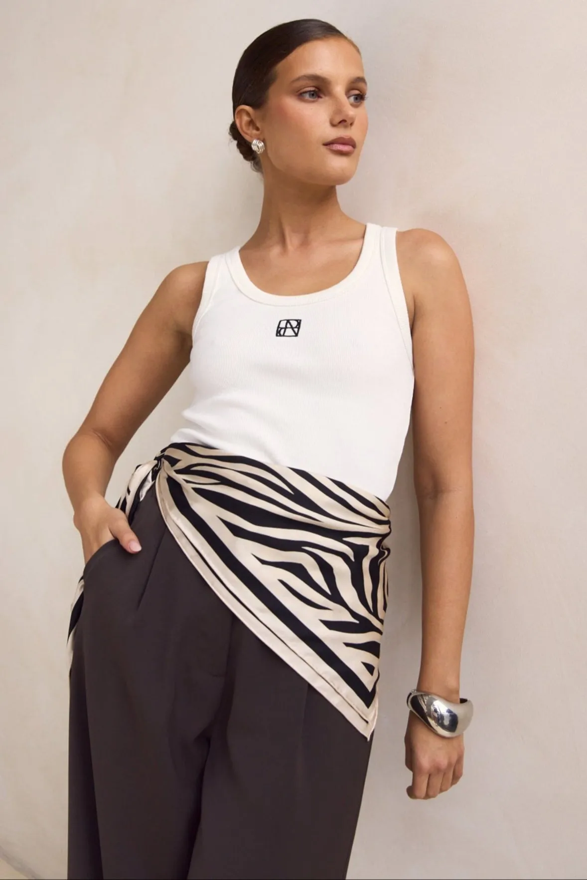 Lexi Signature Tank (White) sold by Runway Scout product image thumbnail 3